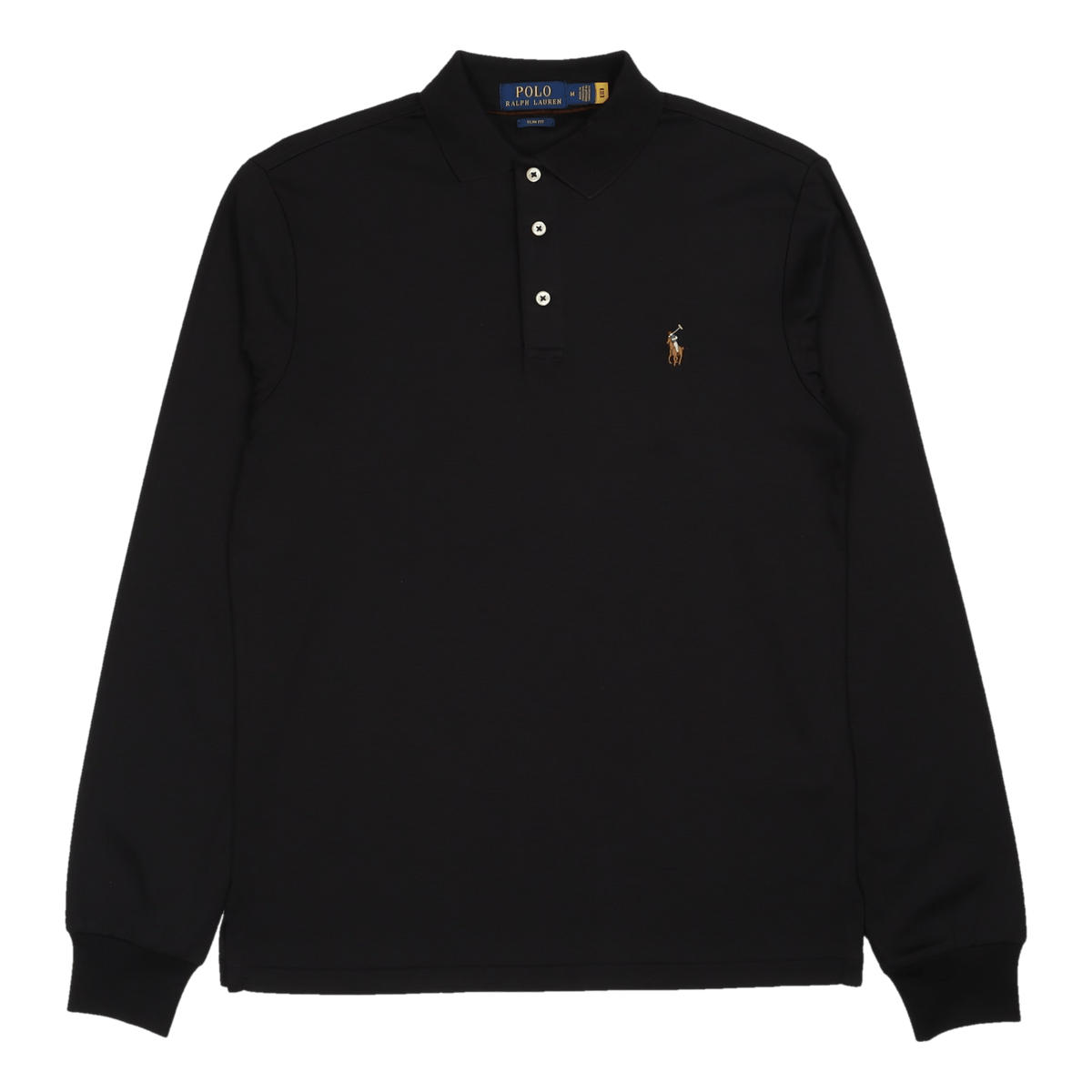 Slim Fit Soft Cotton Polo Shirt Black