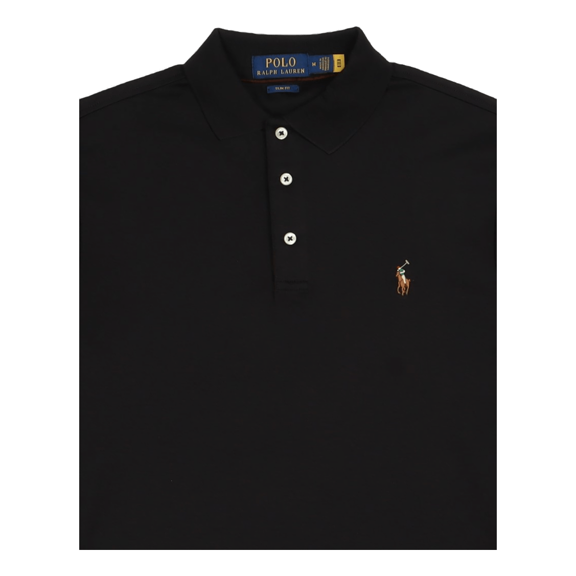 Slim Fit Soft Cotton Polo Shirt Black