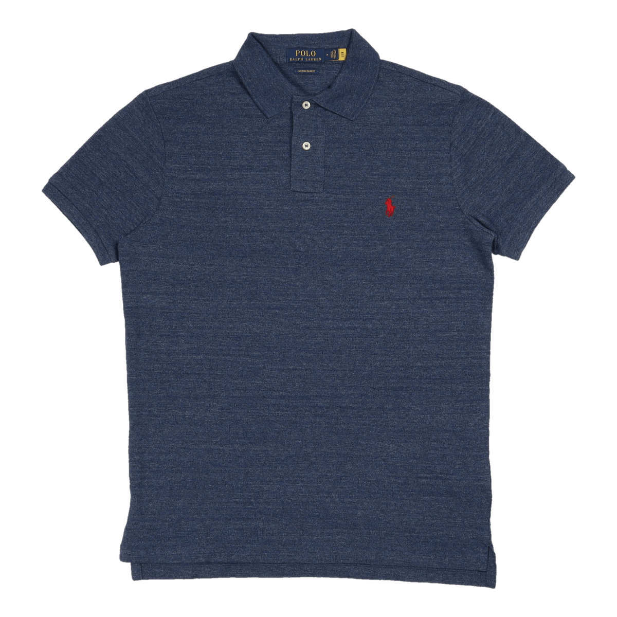 Custom Slim Fit Mesh Polo Shirt Blue