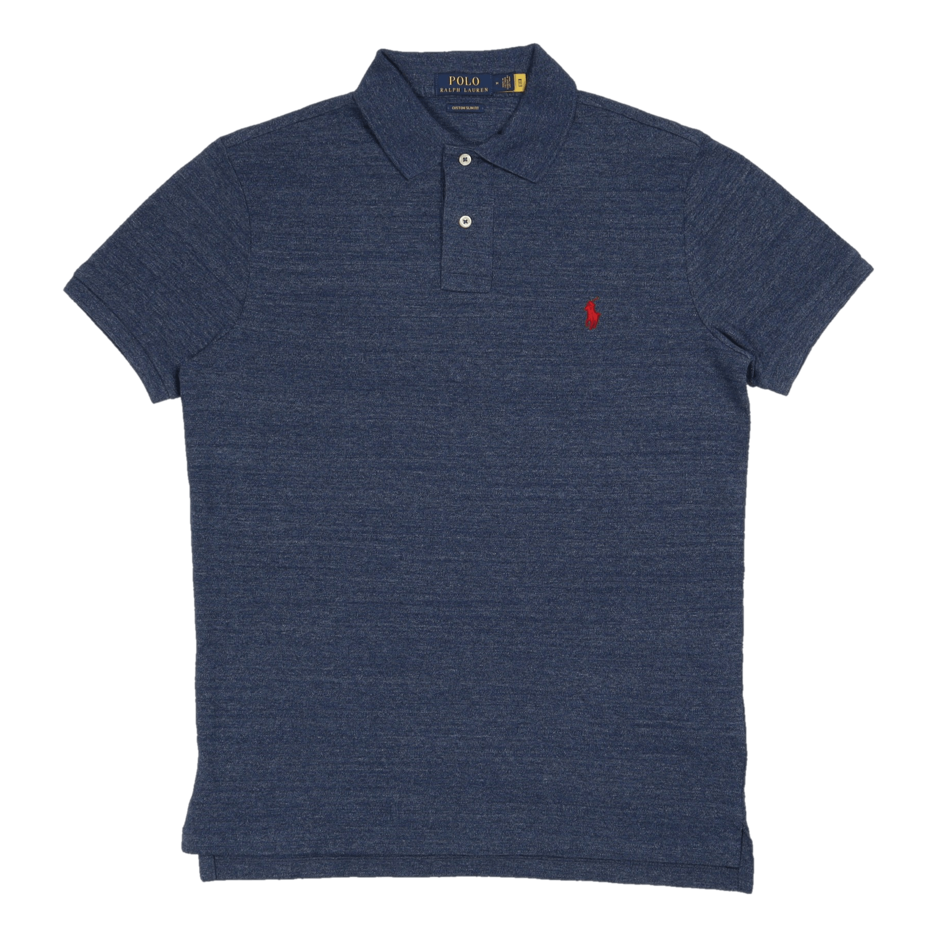 Custom Slim Fit Mesh Polo Shirt Blue