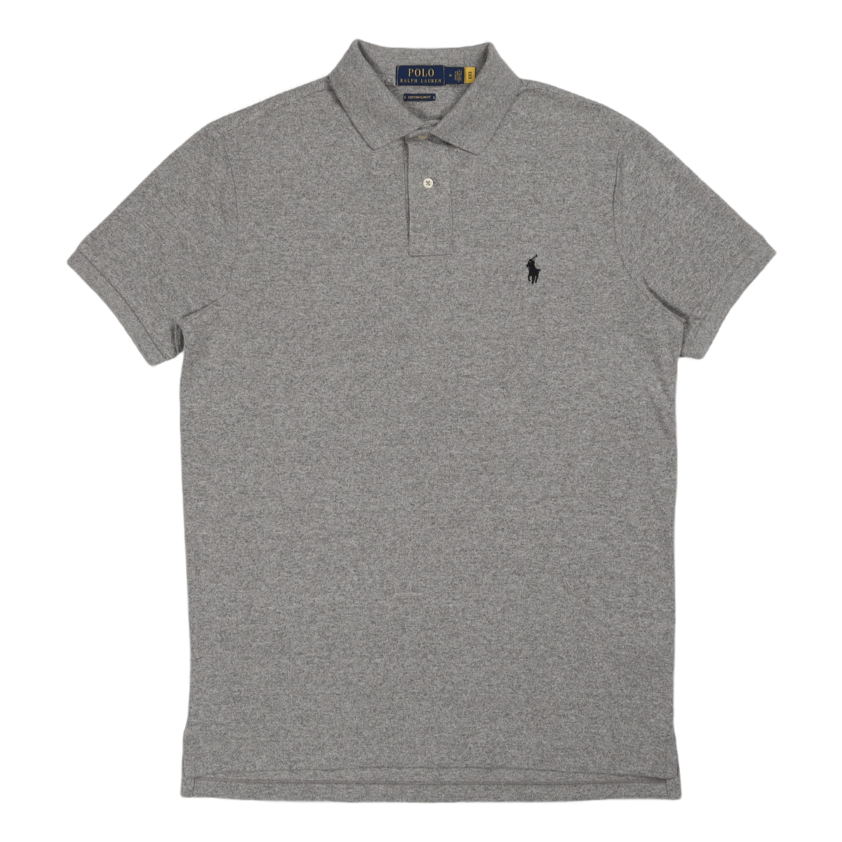 Custom Slim Fit Mesh Polo Shirt Cntbry Htr Grey