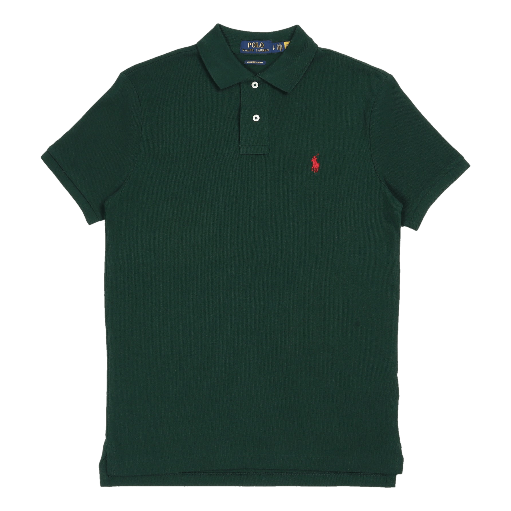 Custom Slim Fit Mesh Polo Shirt Green