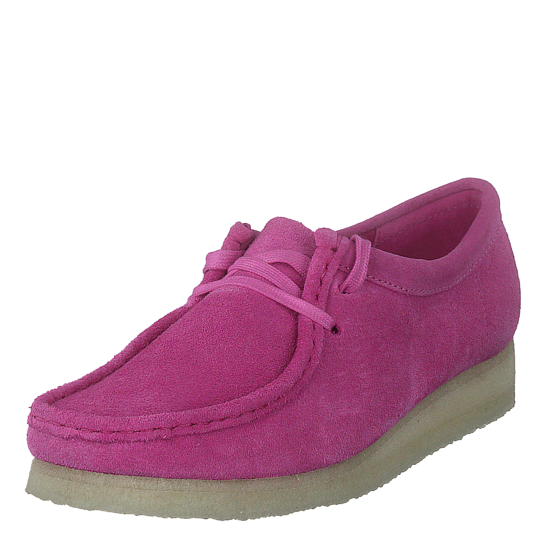 Clarks wallabee pink sales suede