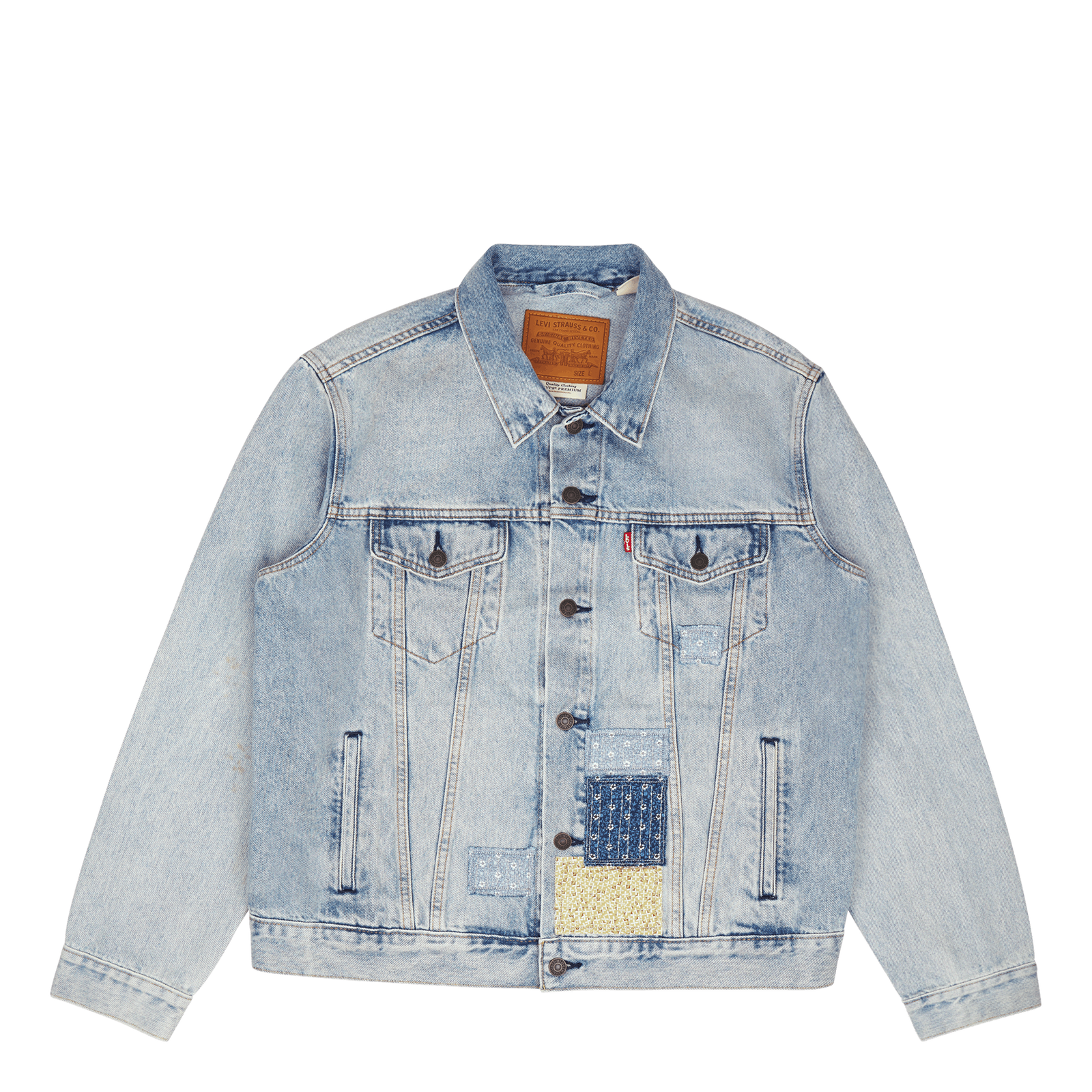The Trucker Jacket Z8202  Light Indigo Destructed