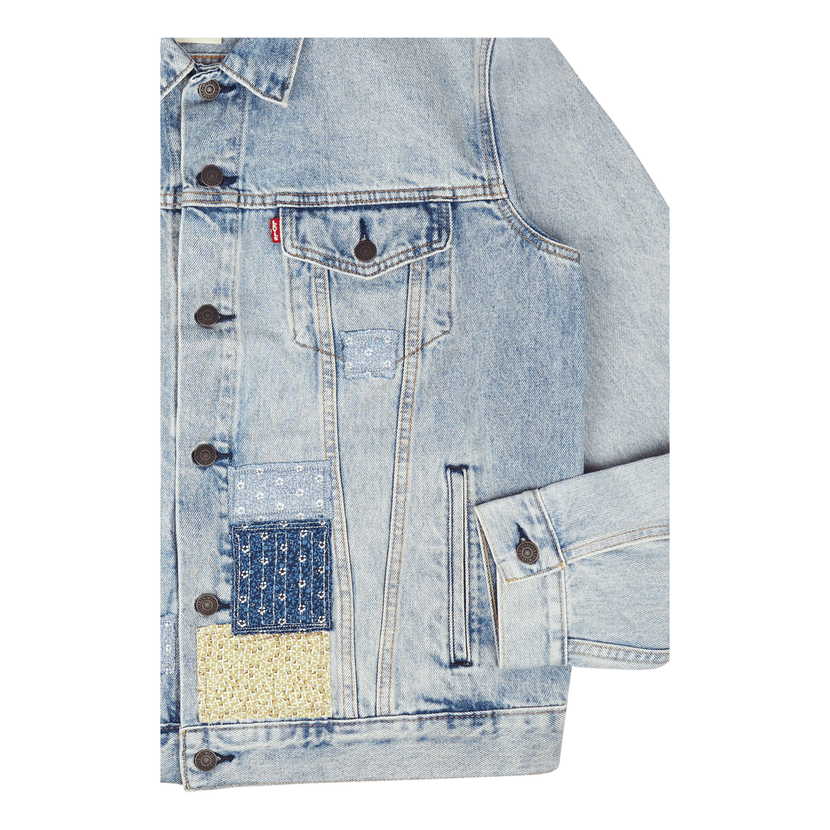 The Trucker Jacket Z8202  Light Indigo Destructed