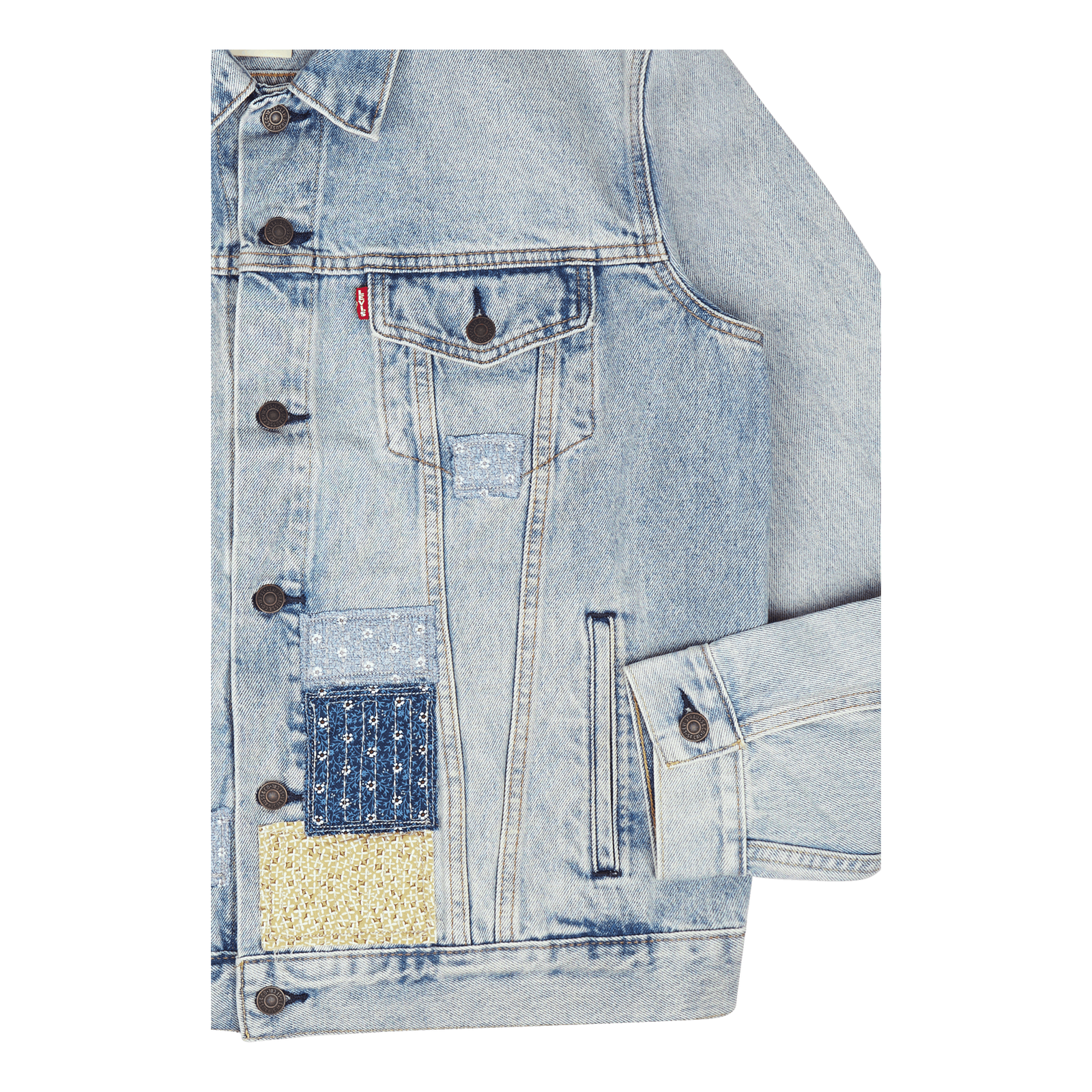 The Trucker Jacket Z8202  Light Indigo Destructed