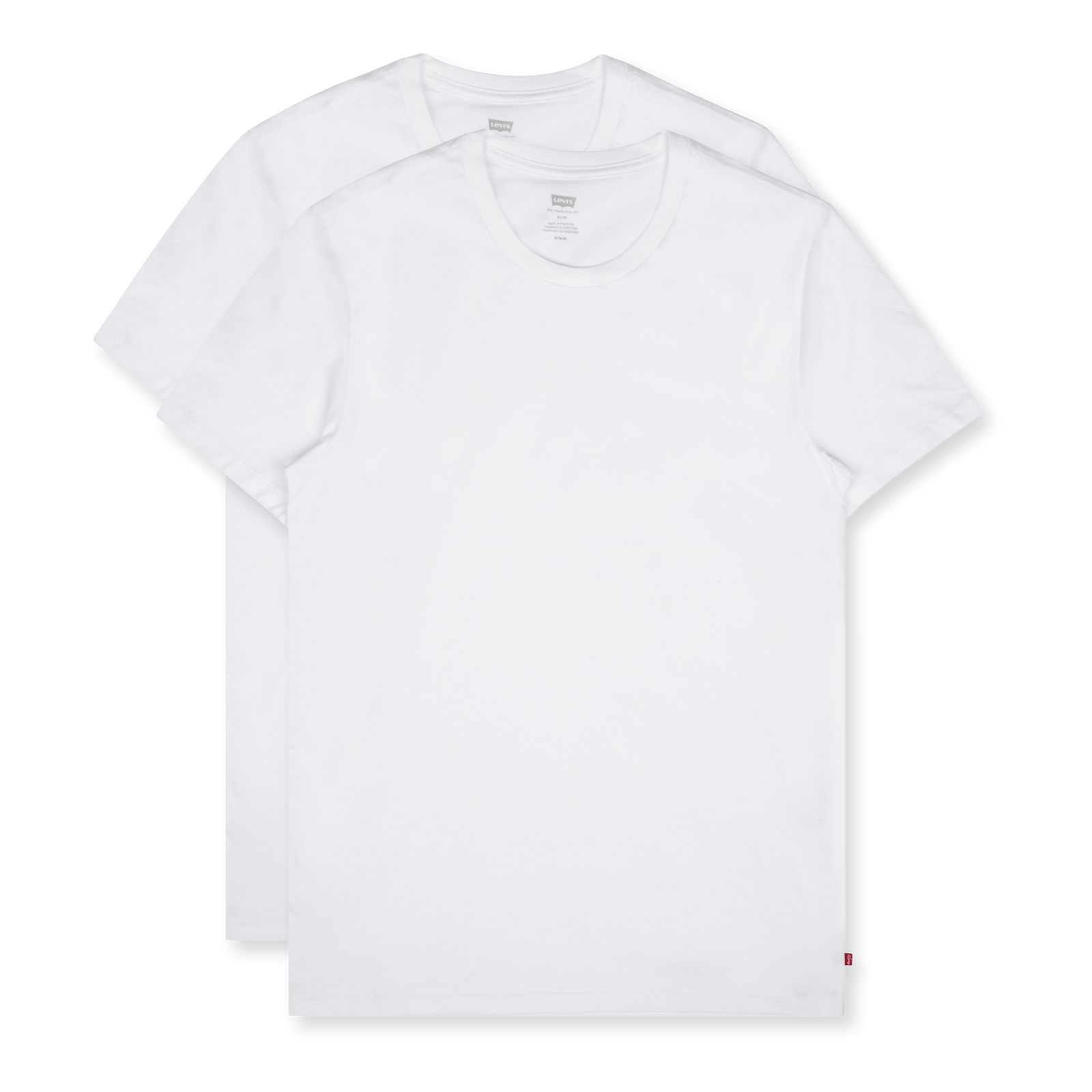 Slim 2pk Crewneck 1 Two-pack Tee White + White