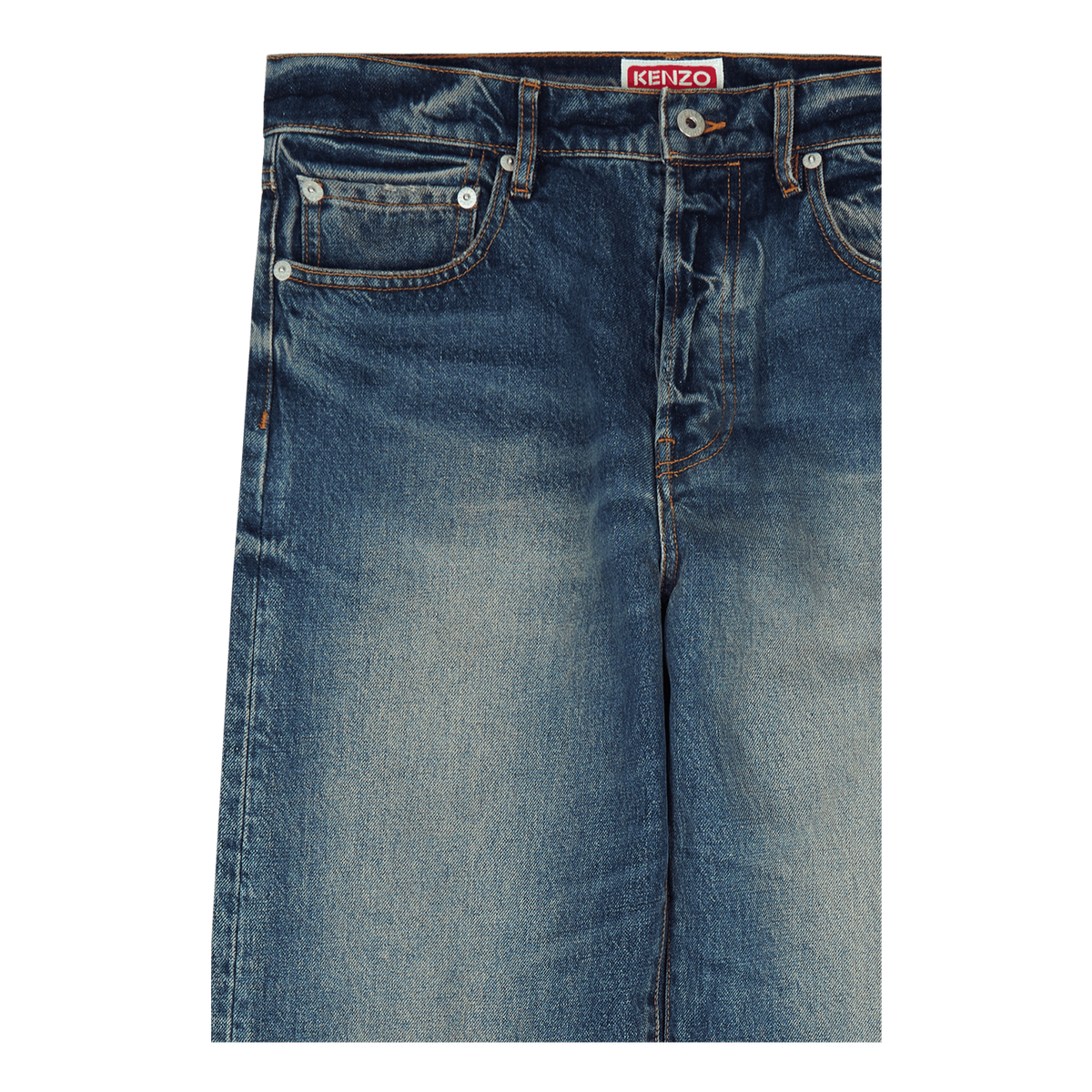 Denim Pants Medium Stone Blue Denim