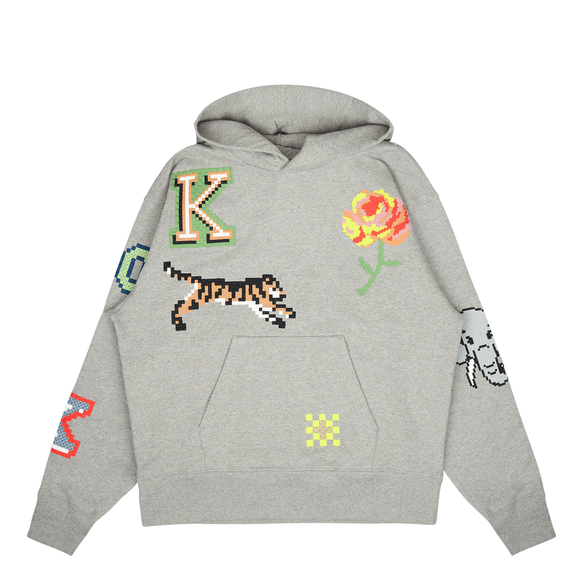 Sweat Kenzo Pixel Pearl Grey