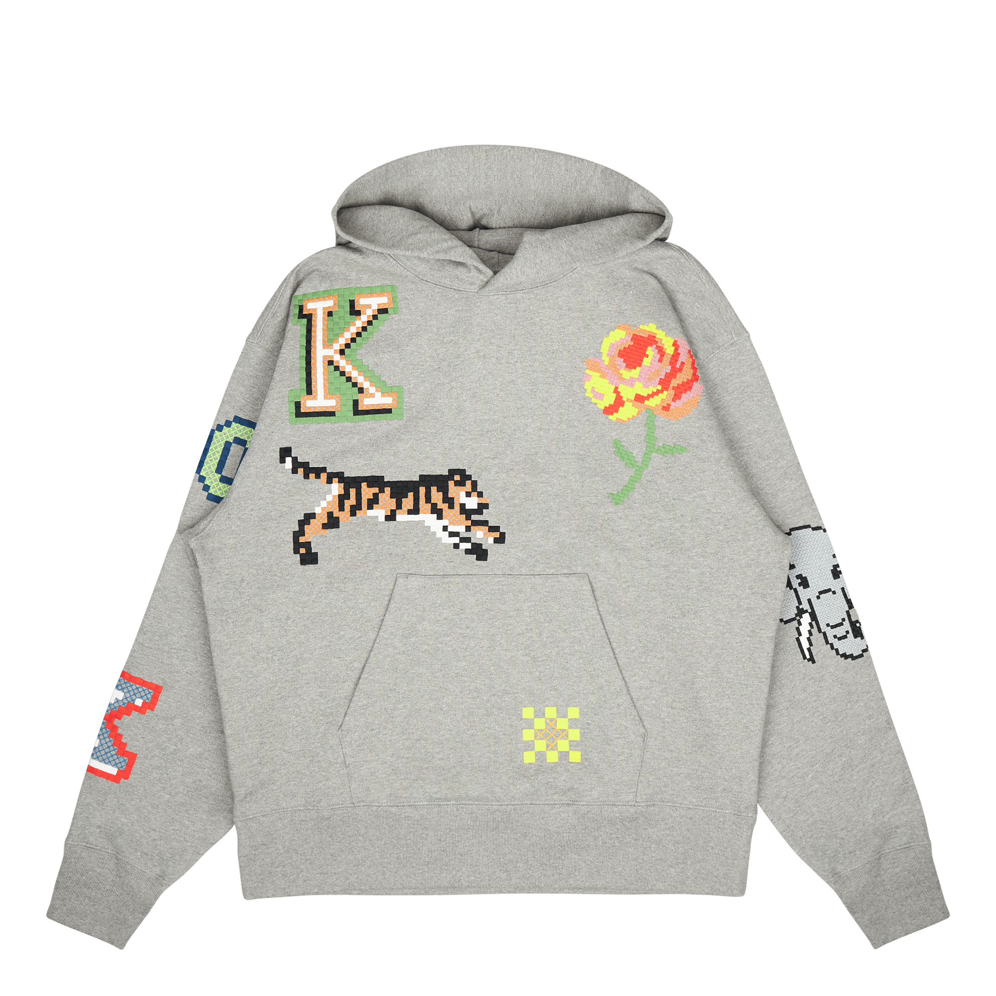 Sweat Kenzo Pixel Pearl Grey