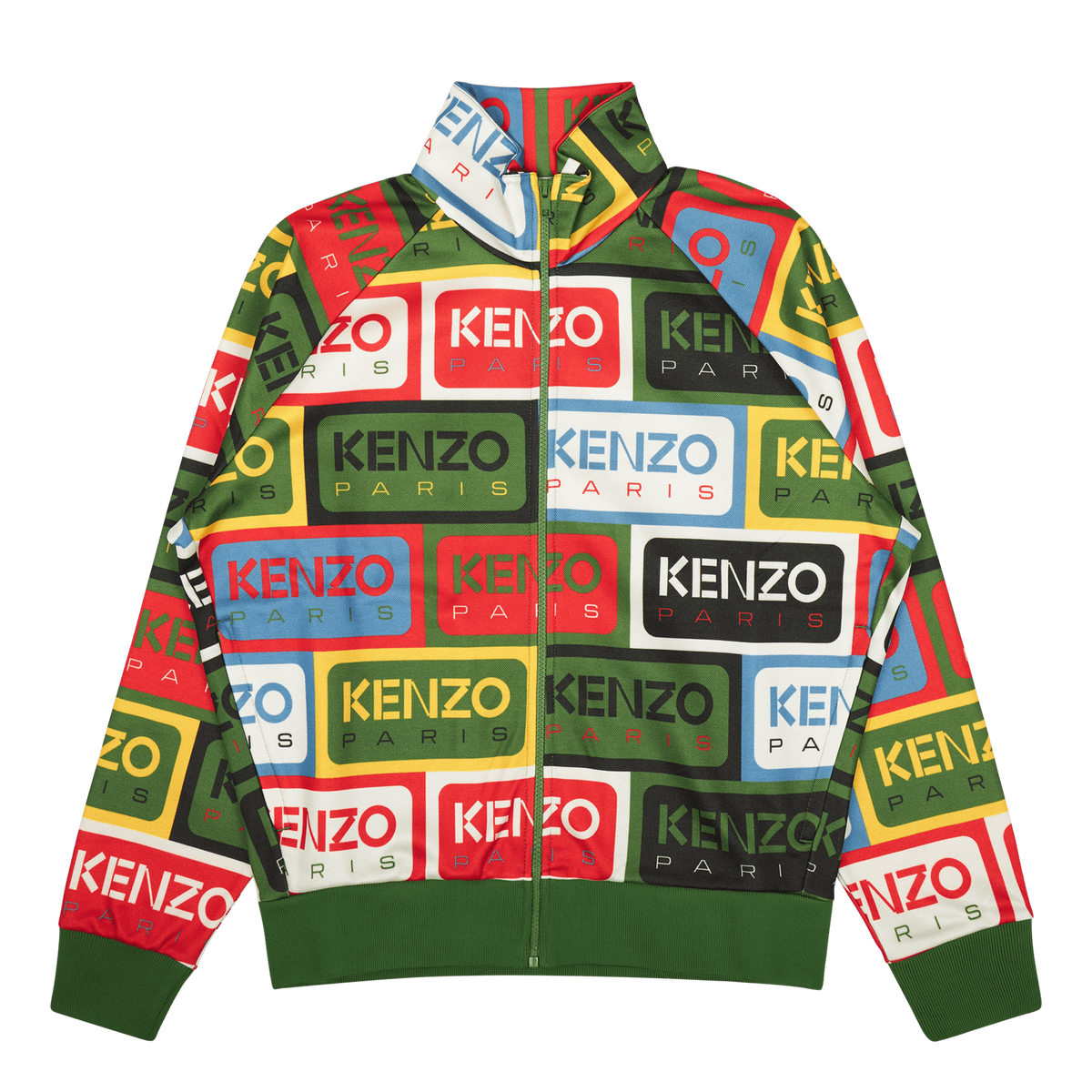 Zip Up Sweatshirt Kenzo Label Multicolor