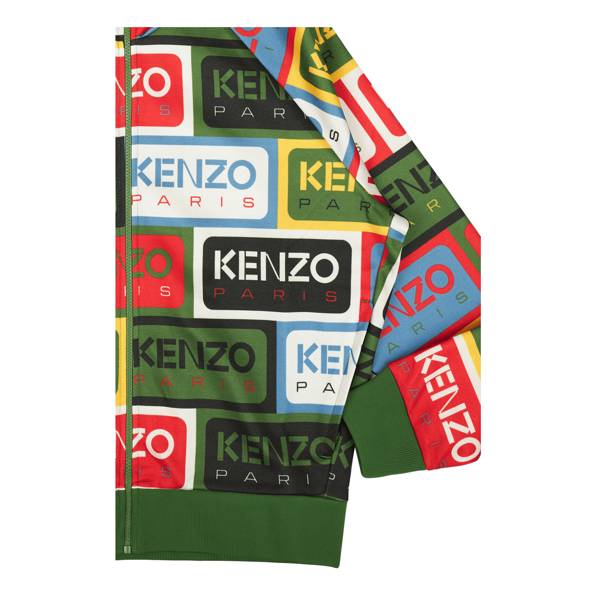 Zip Up Sweatshirt Kenzo Label Multicolor