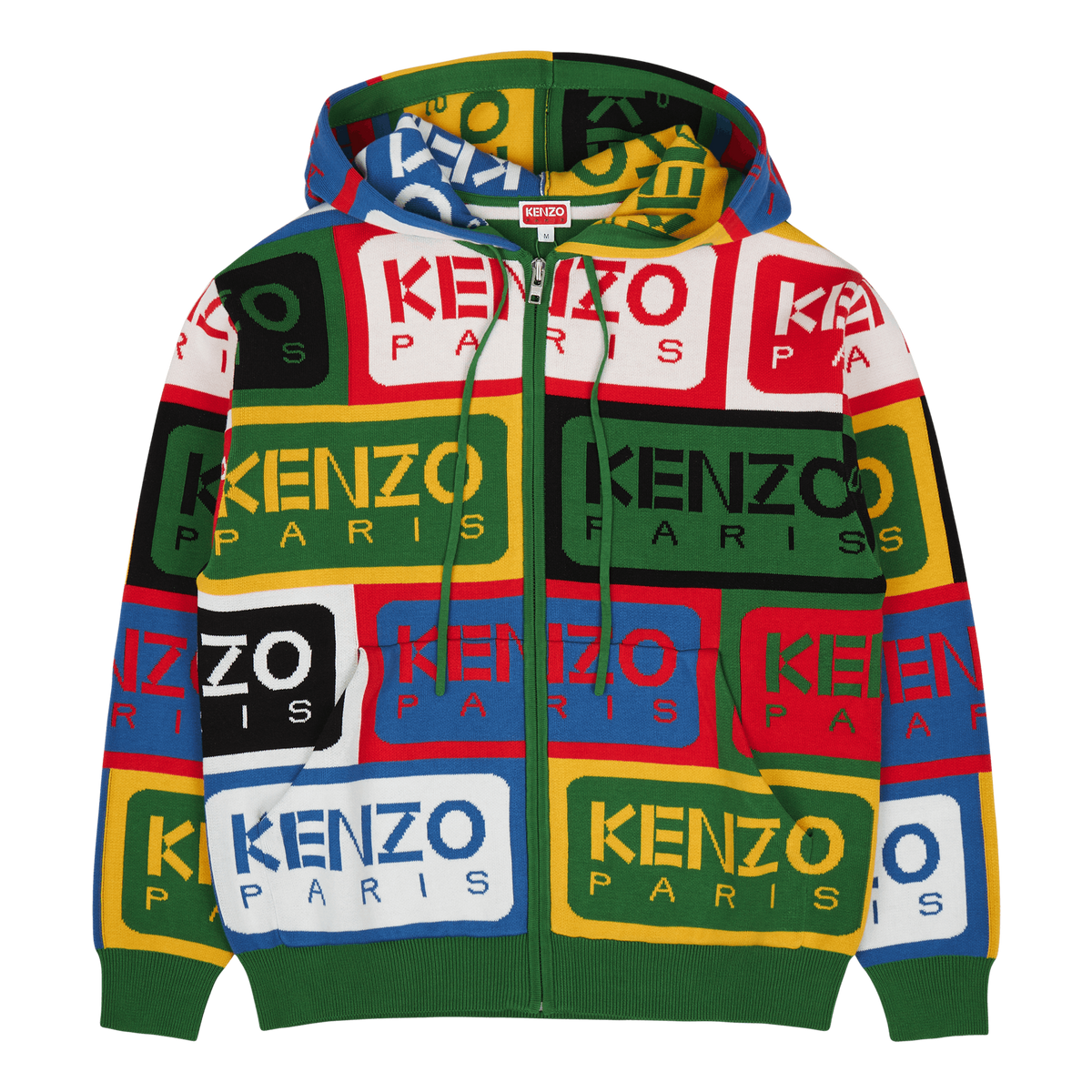 Zip Up Cardigan Kenzo Label Multicolor