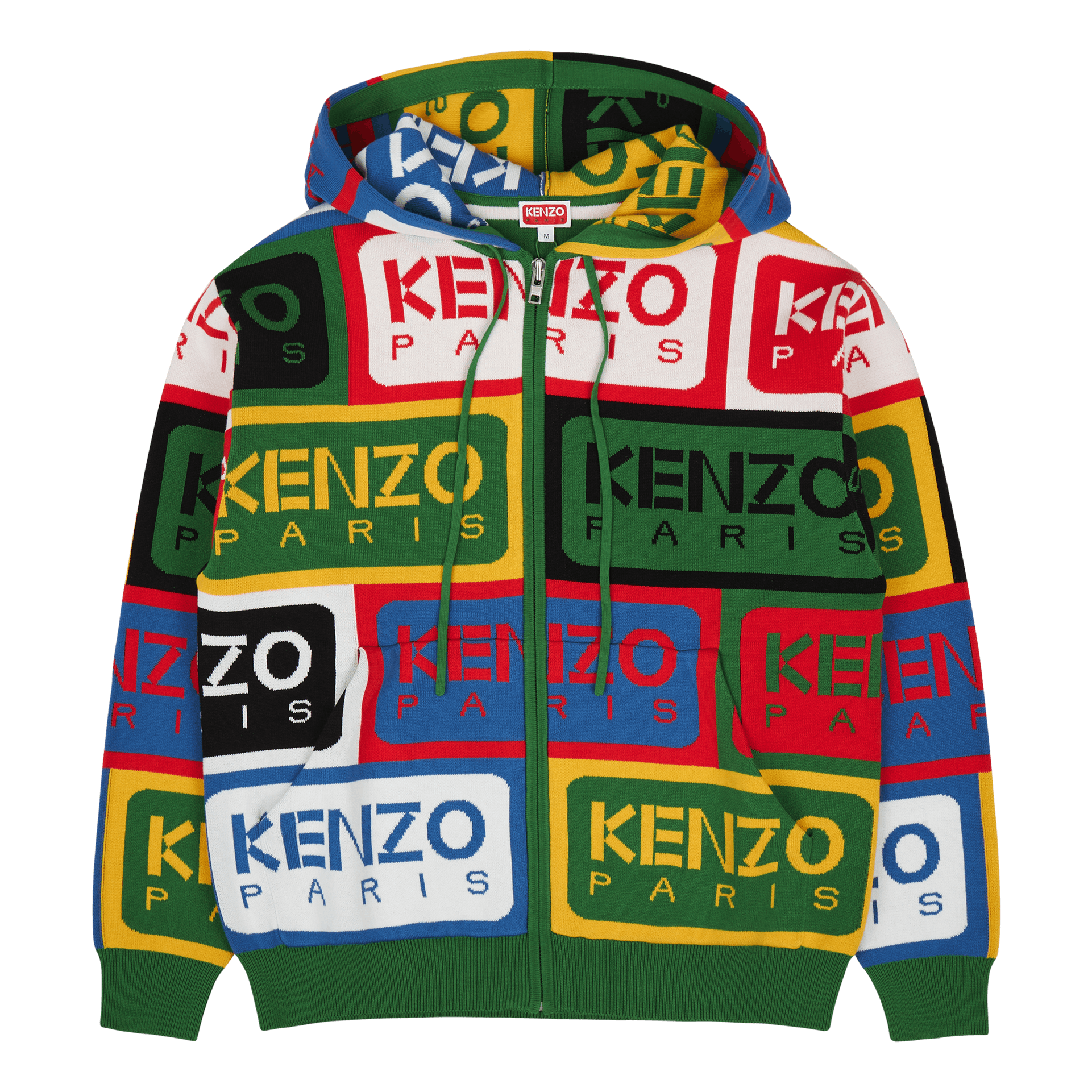 Zip Up Cardigan Kenzo Label Multicolor