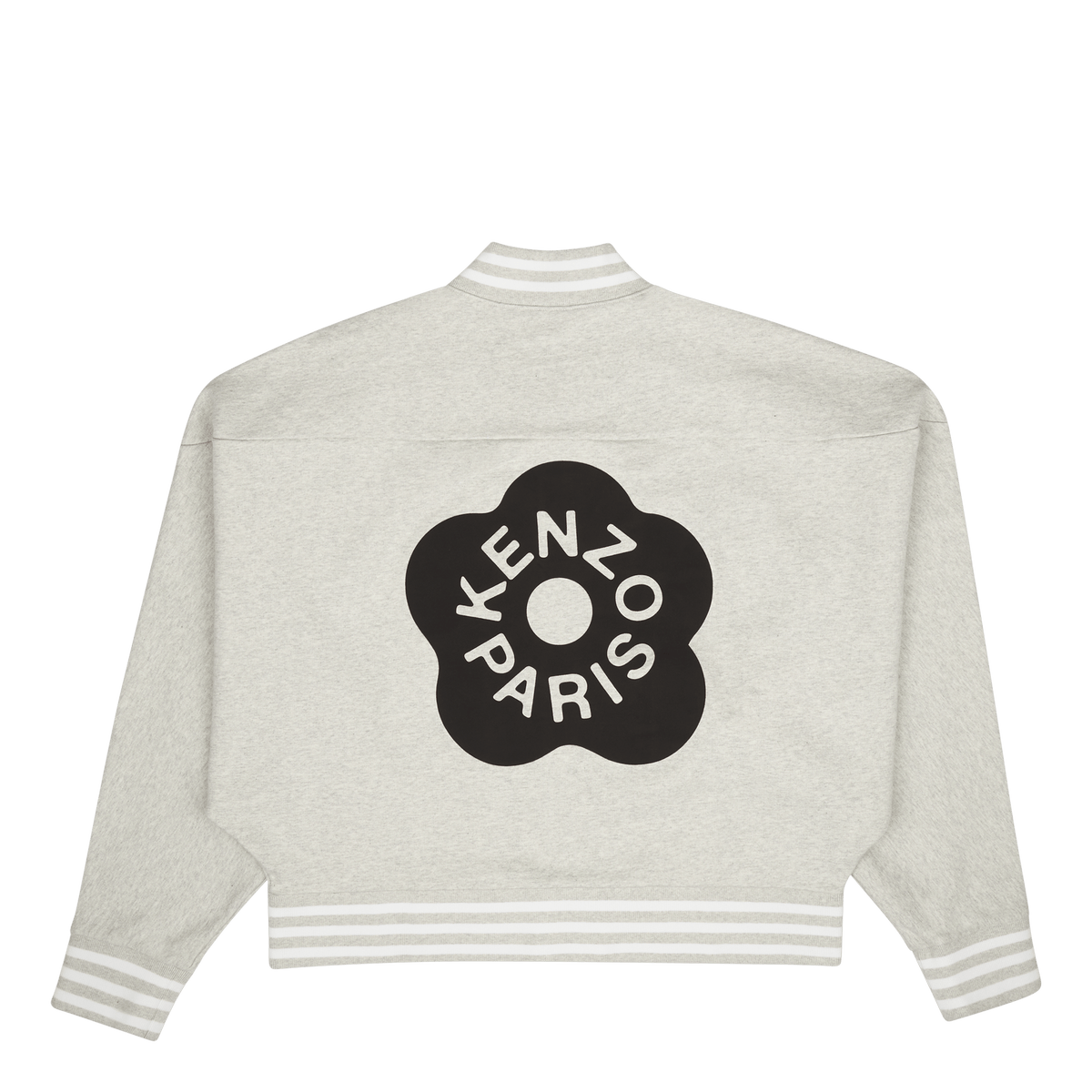 Zip Up Sweatshirt Boke Flower  Pale Grey