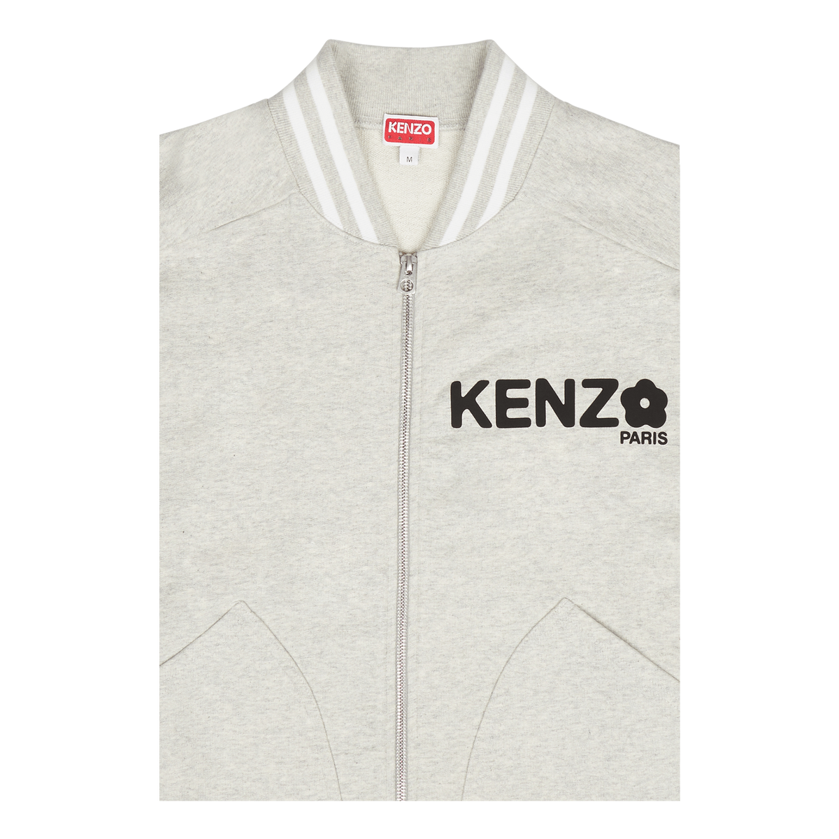 Zip Up Sweatshirt Boke Flower  Pale Grey