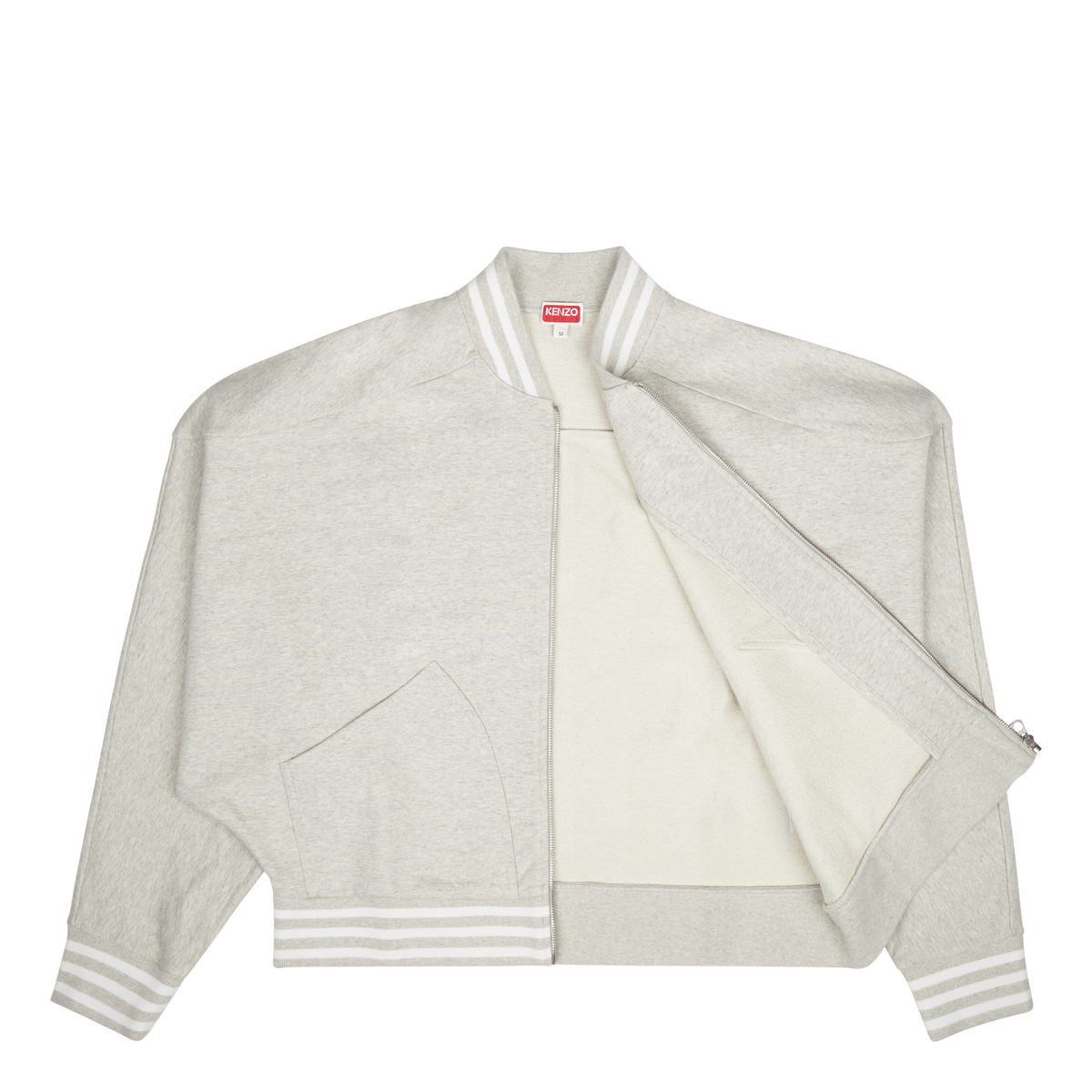 Zip Up Sweatshirt Boke Flower  Pale Grey