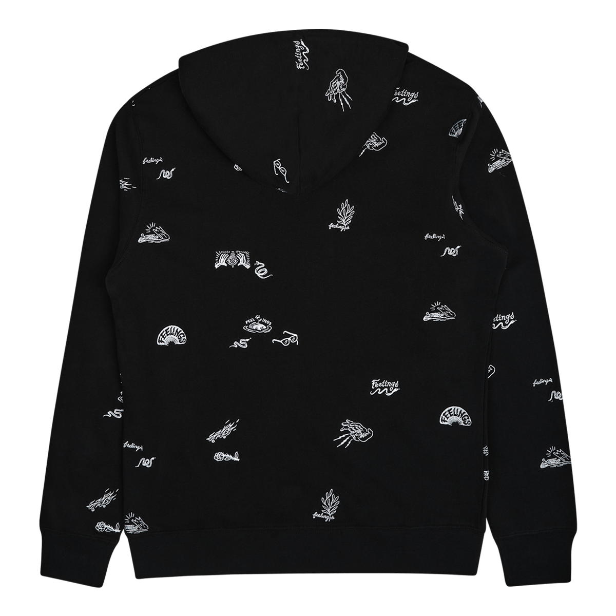 Sketch Custom Hooded Sweatshir Black