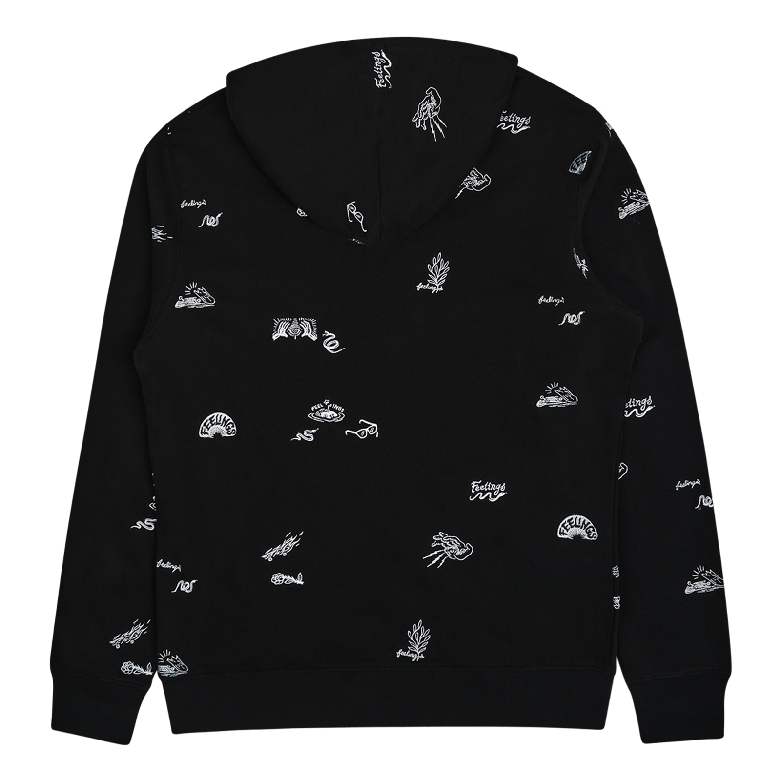 Sketch Custom Hooded Sweatshir Black