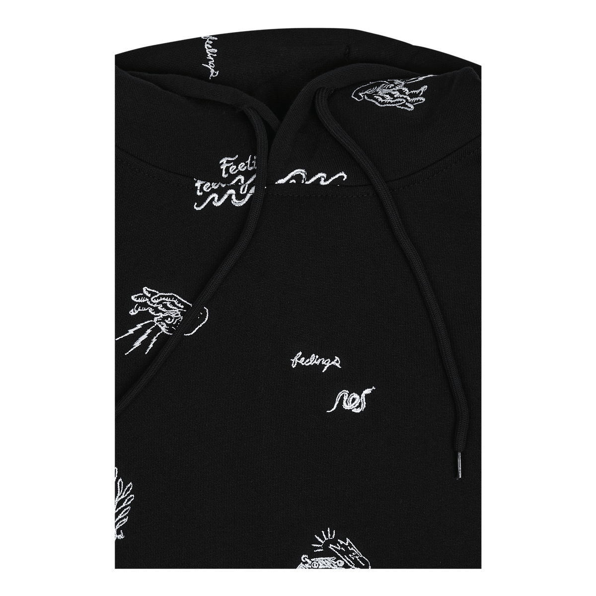 Sketch Custom Hooded Sweatshir Black
