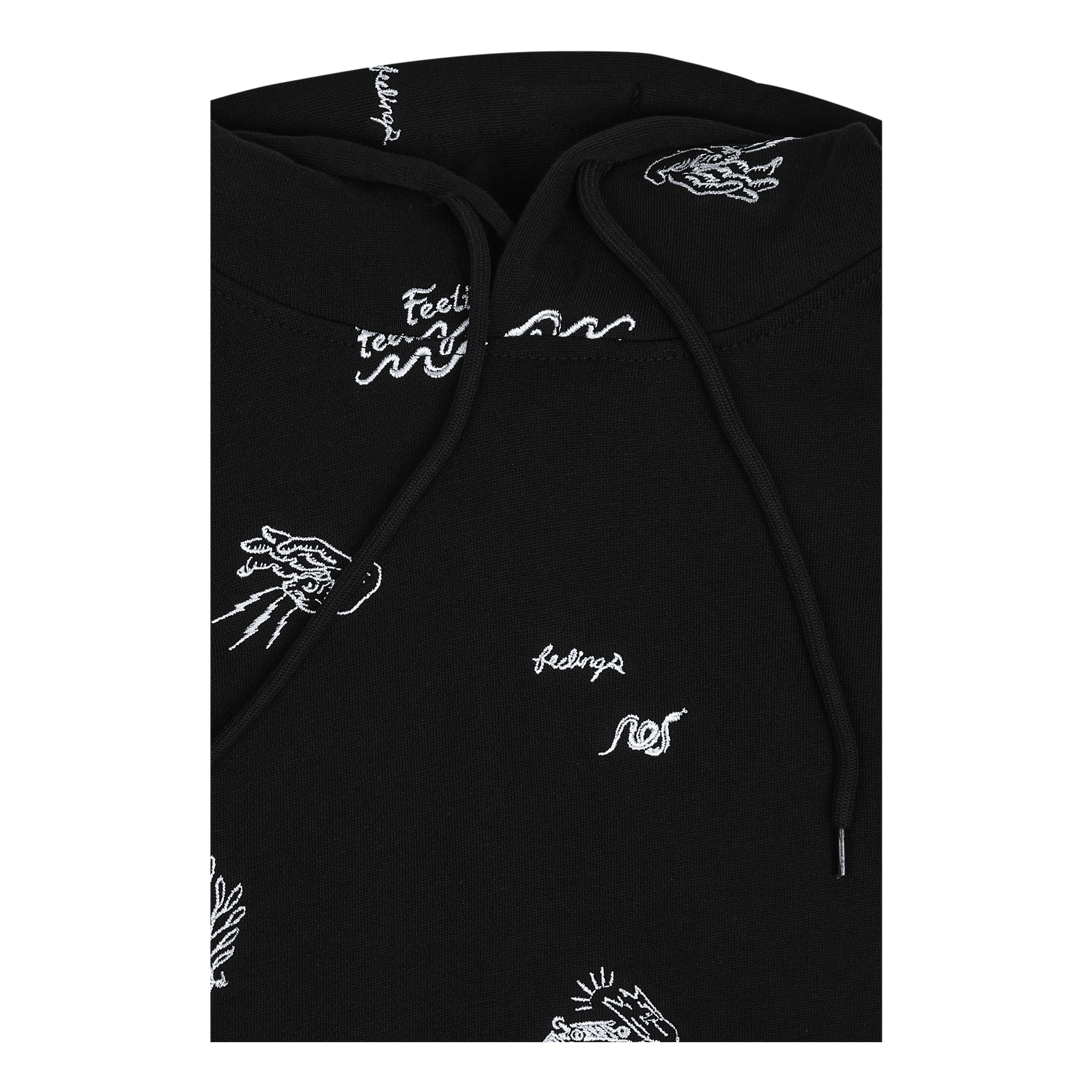Sketch Custom Hooded Sweatshir Black