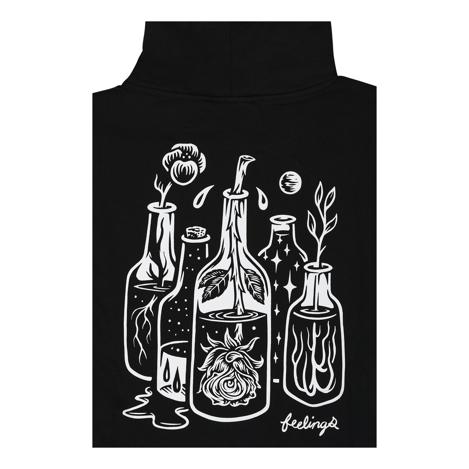 Rose Hooded Sweatshirt Black