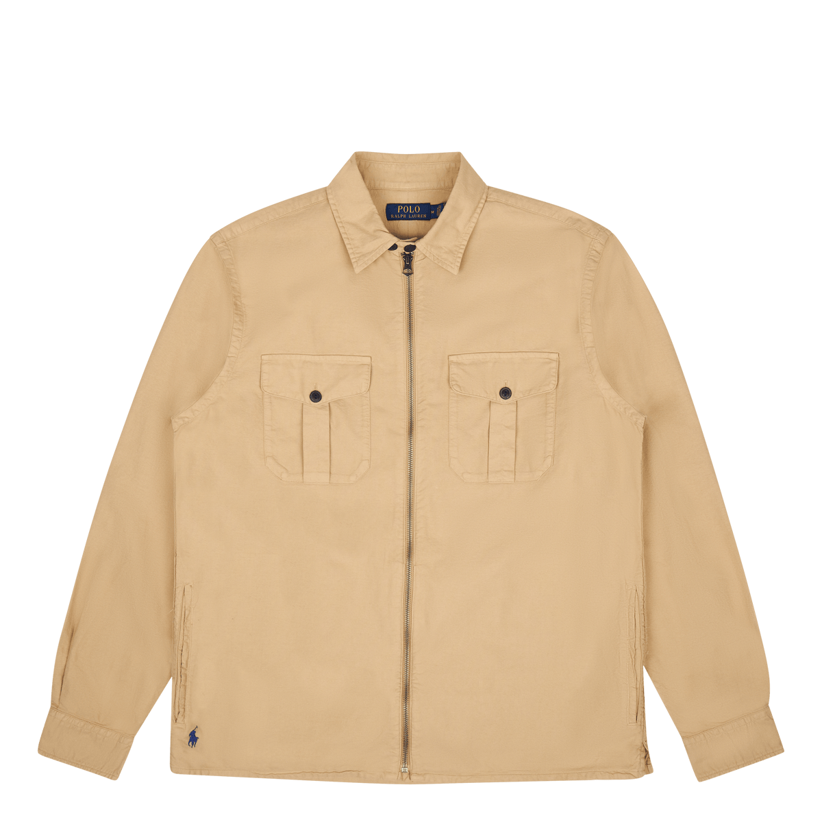 Garment-Dyed Oxford Overshirt Surrey Tan