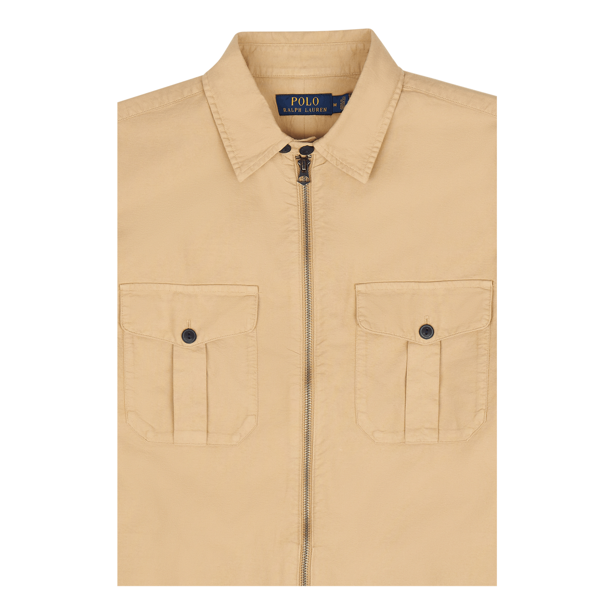Garment-Dyed Oxford Overshirt Surrey Tan