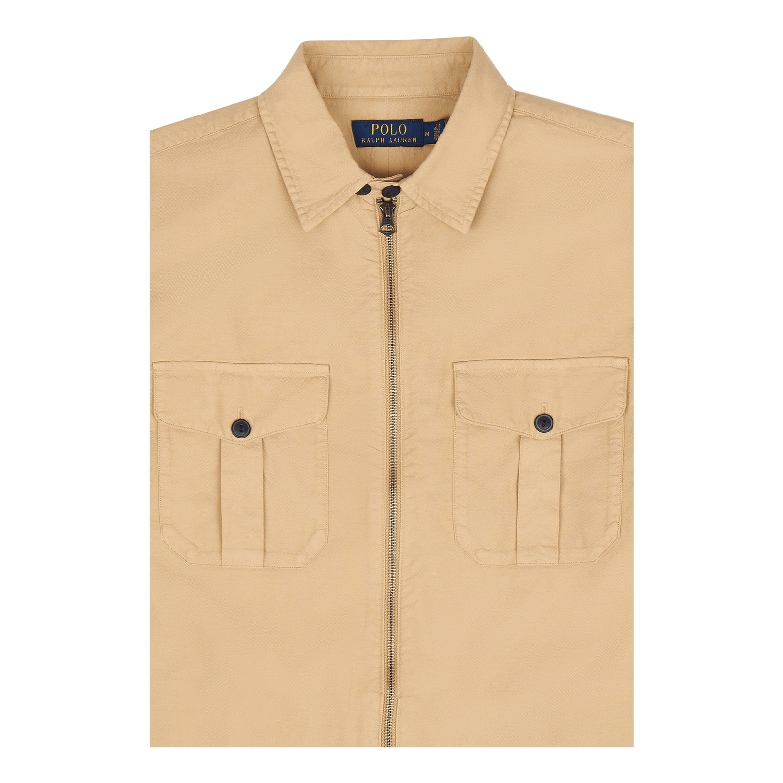 Garment-Dyed Oxford Overshirt Surrey Tan
