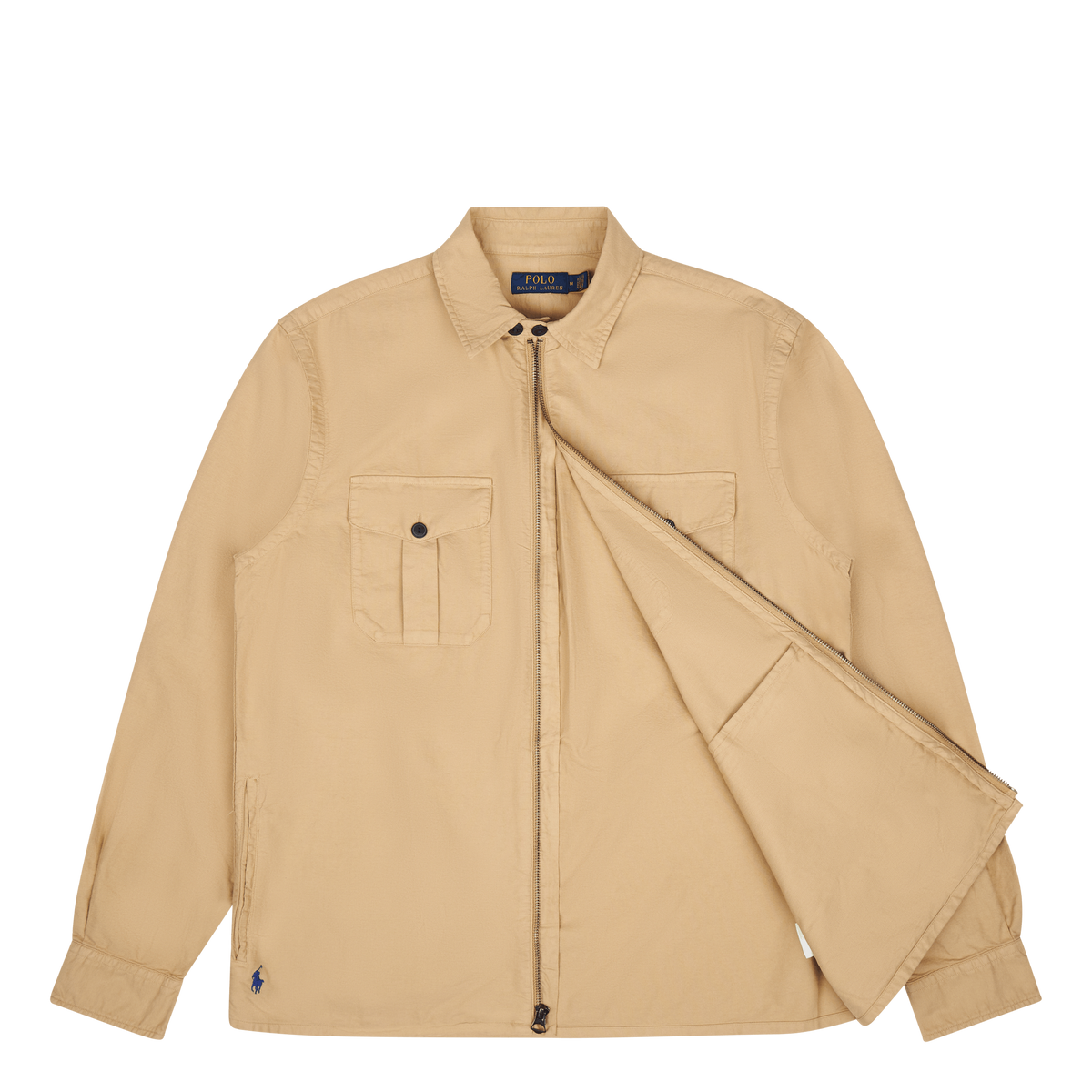 Garment-Dyed Oxford Overshirt Surrey Tan