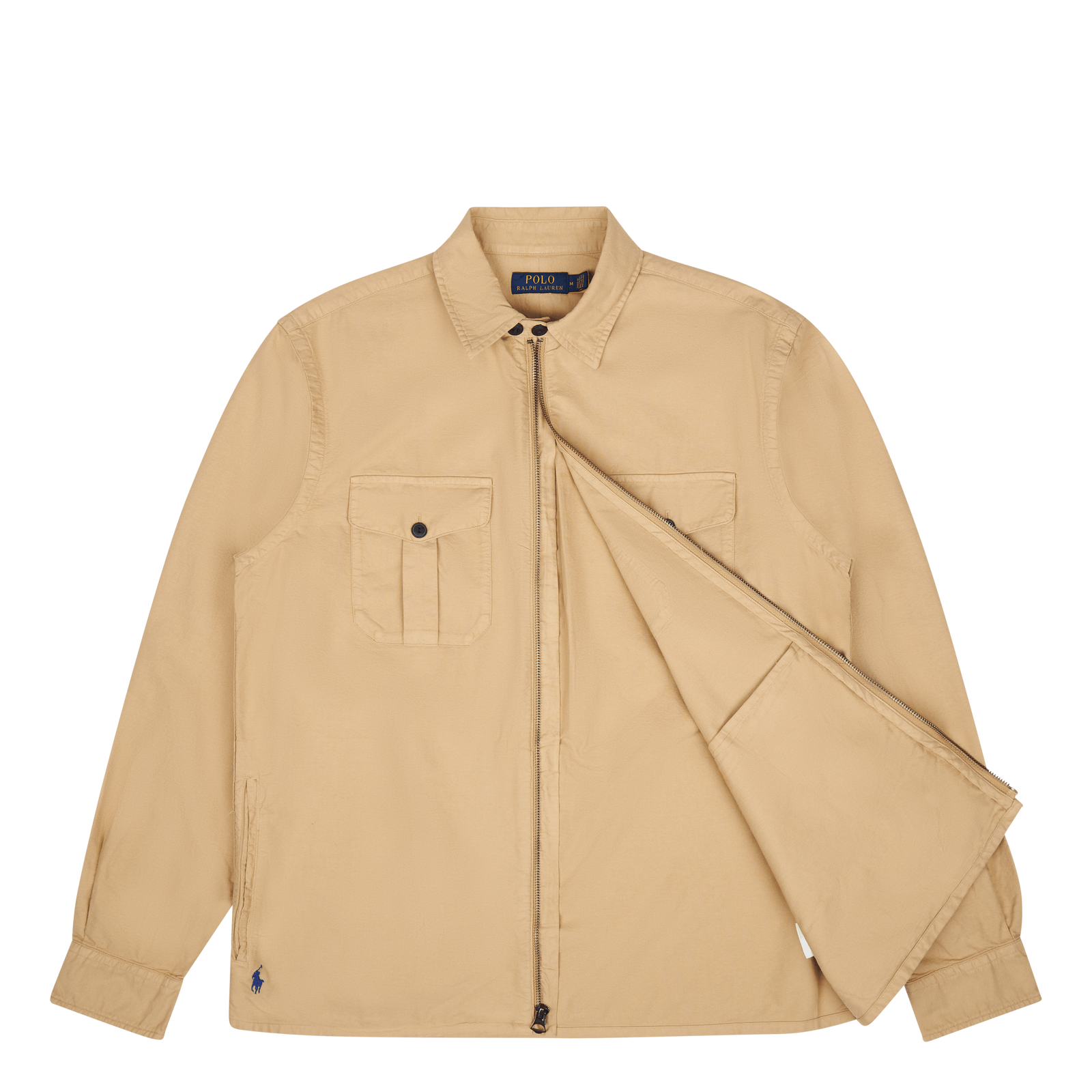 Garment-Dyed Oxford Overshirt Surrey Tan