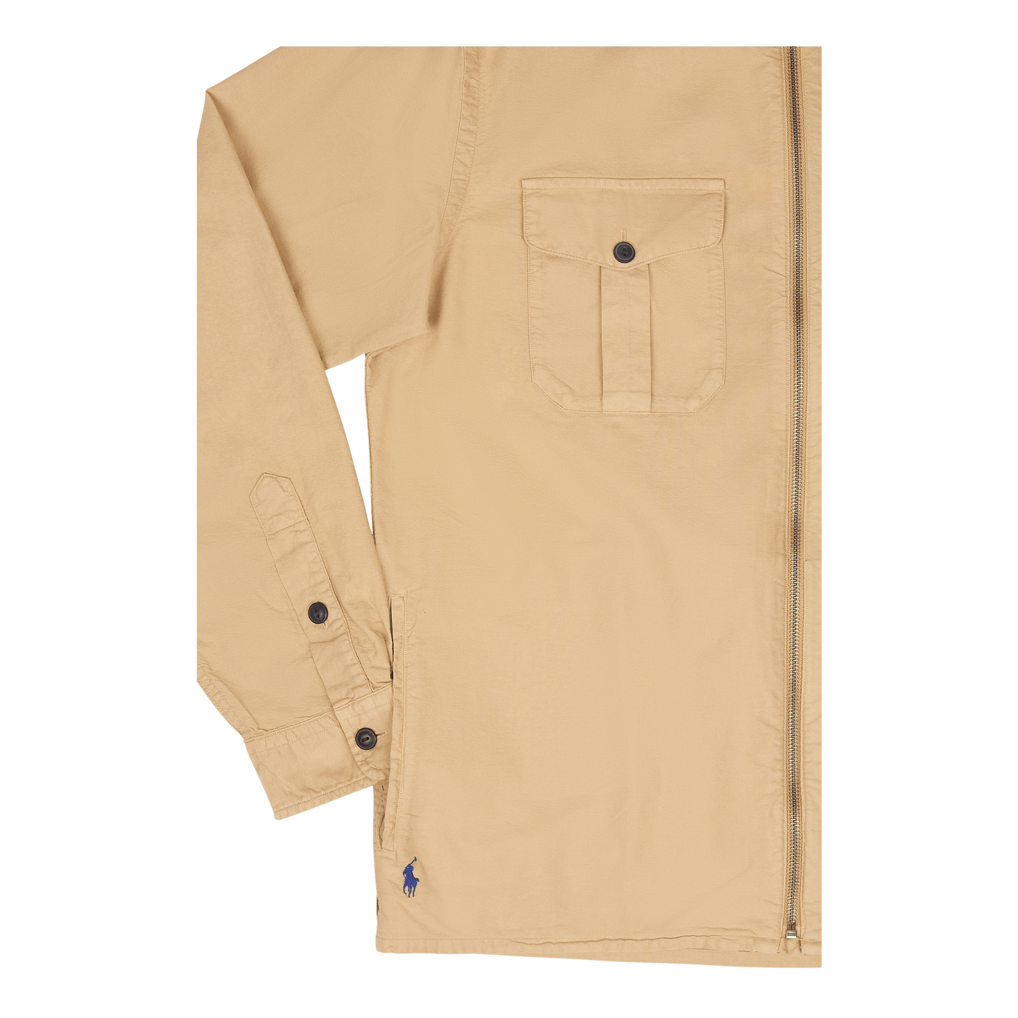 Garment-Dyed Oxford Overshirt Surrey Tan