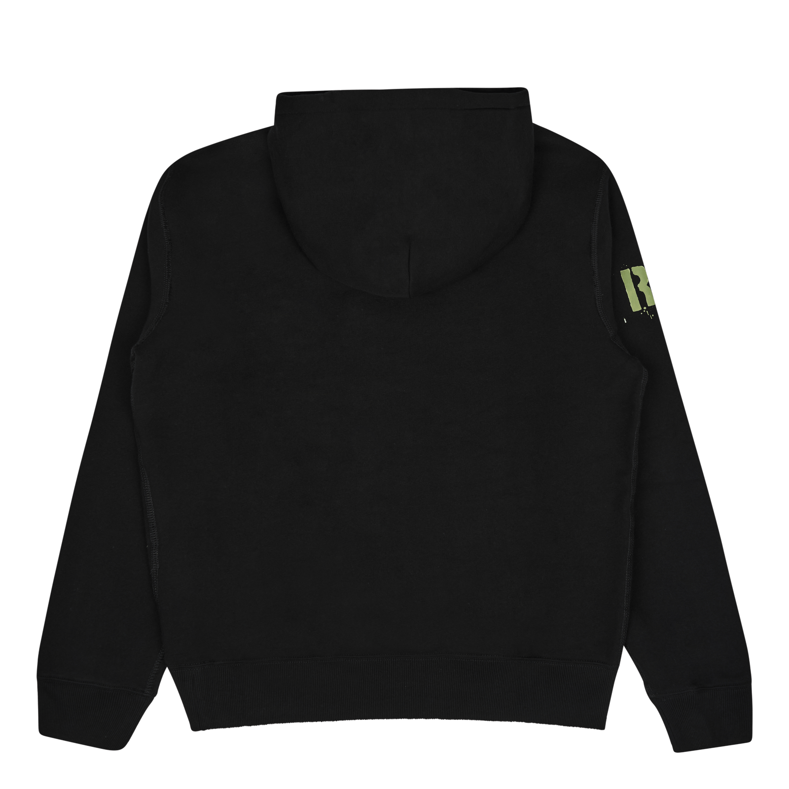 Fleece Graphic Hoodie Polo Black