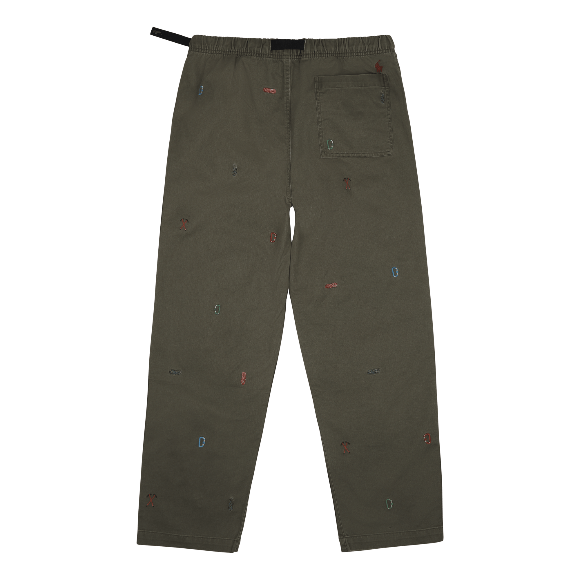 Relaxed Fit Twill Hiking-Inspired Pant Dark Sage W/ Climbing Aoe