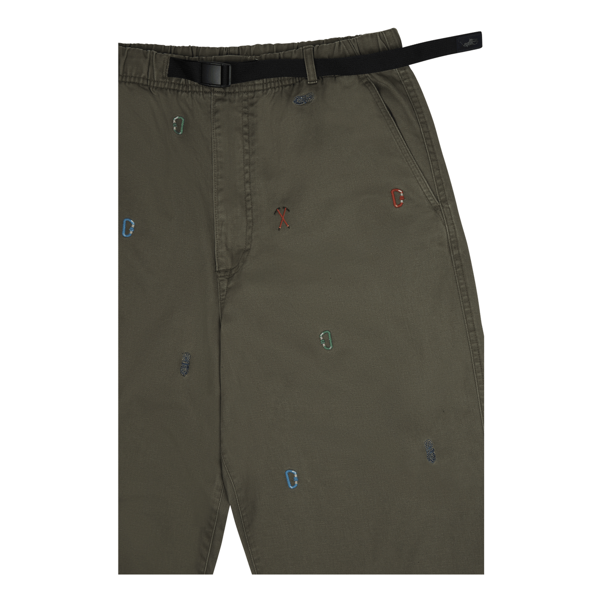 Relaxed Fit Twill Hiking-Inspired Pant Dark Sage W/ Climbing Aoe