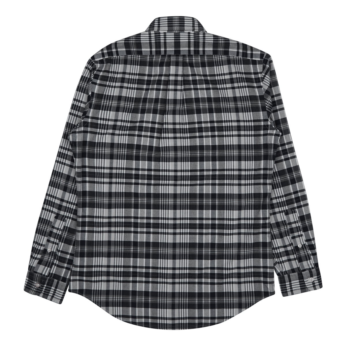 Custom Fit Plaid Oxford Shirt Grey Heather / Navy Multi