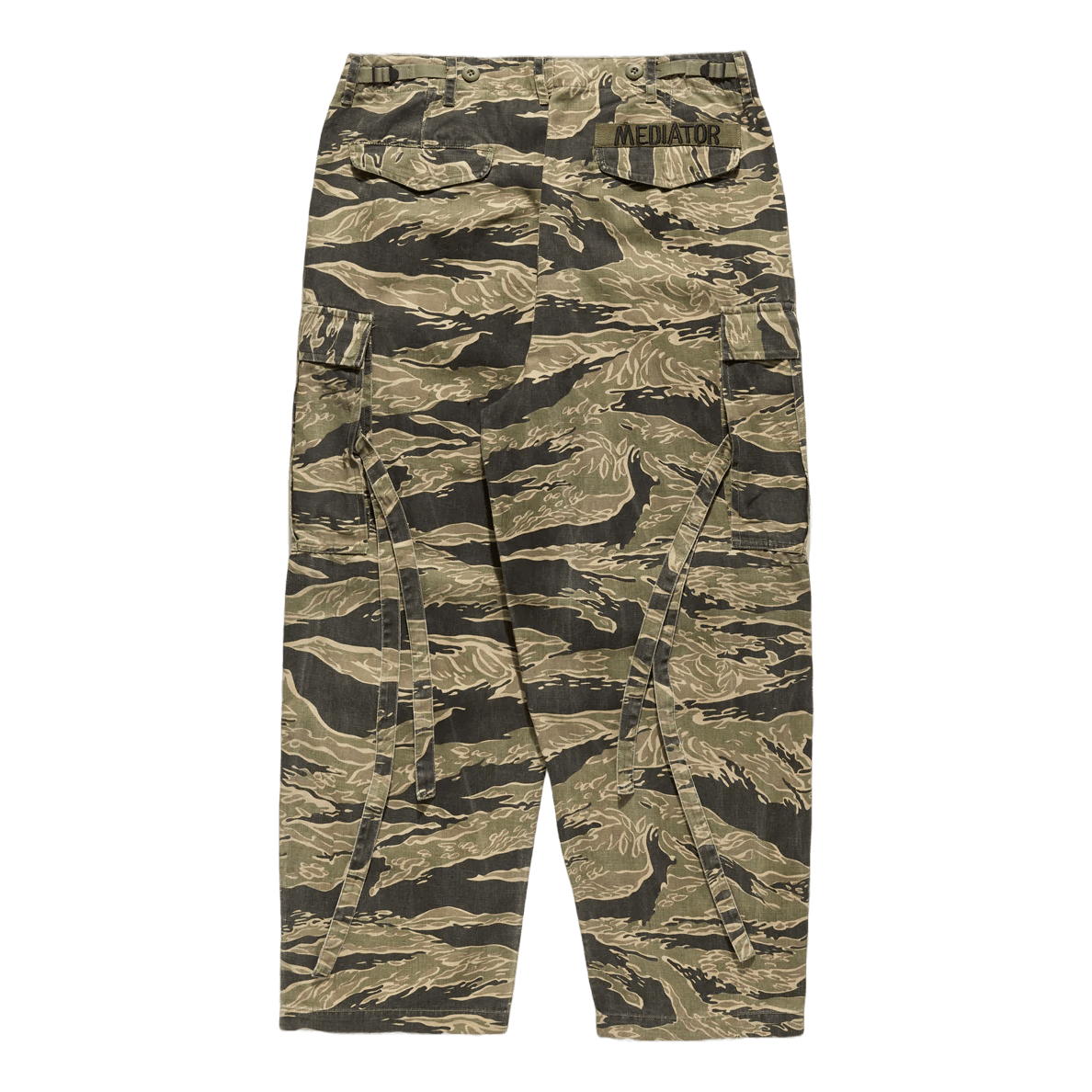 Tigerstripe Loose Cargo Pants  Mint Gold