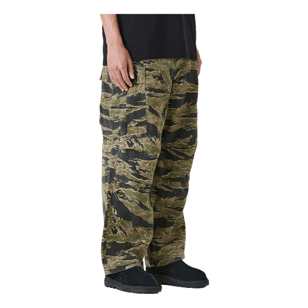 Tigerstripe Loose Cargo Pants  Mint Gold