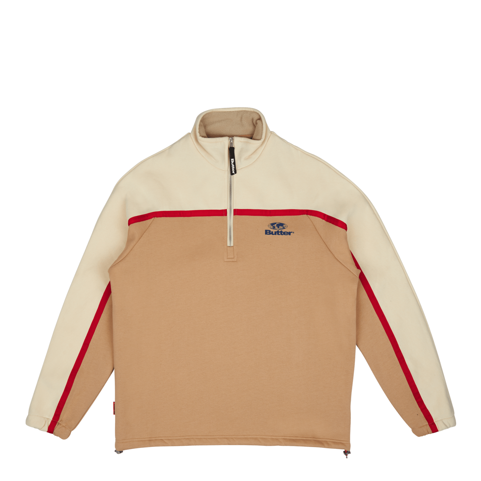 Northcliffe 1/4 Zip Pullover Cream/tan