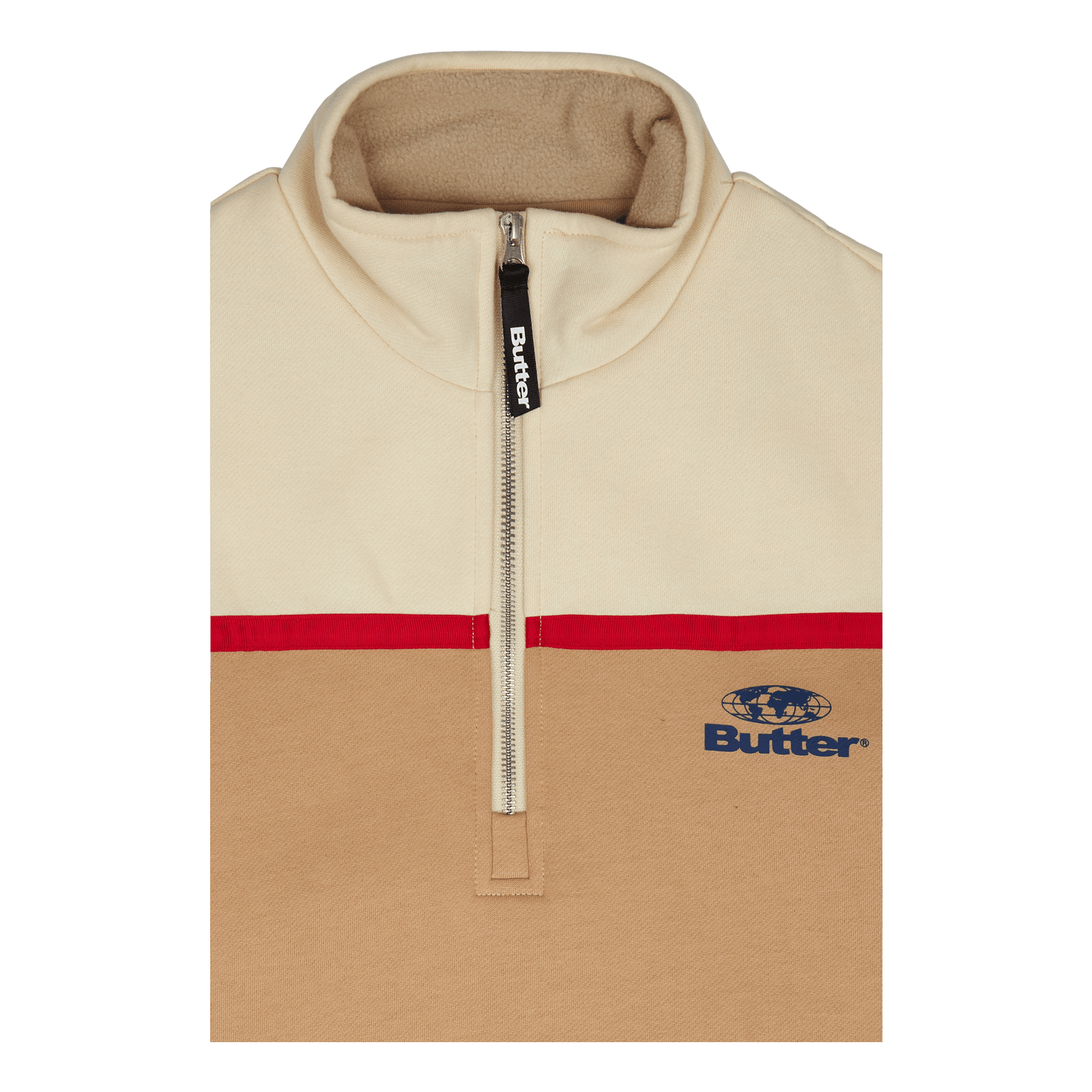 Northcliffe 1/4 Zip Pullover Cream/tan