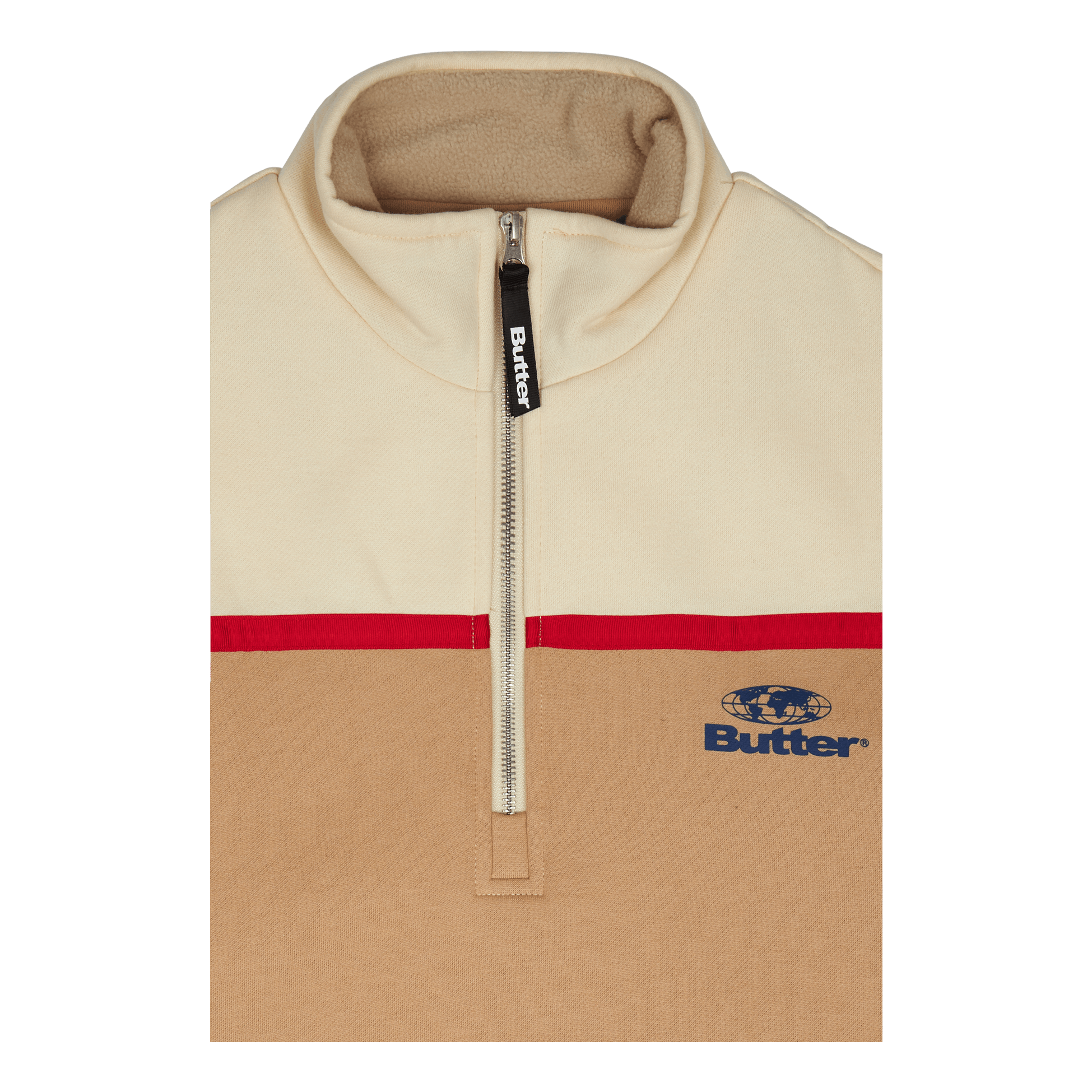 Northcliffe 1/4 Zip Pullover Cream/tan