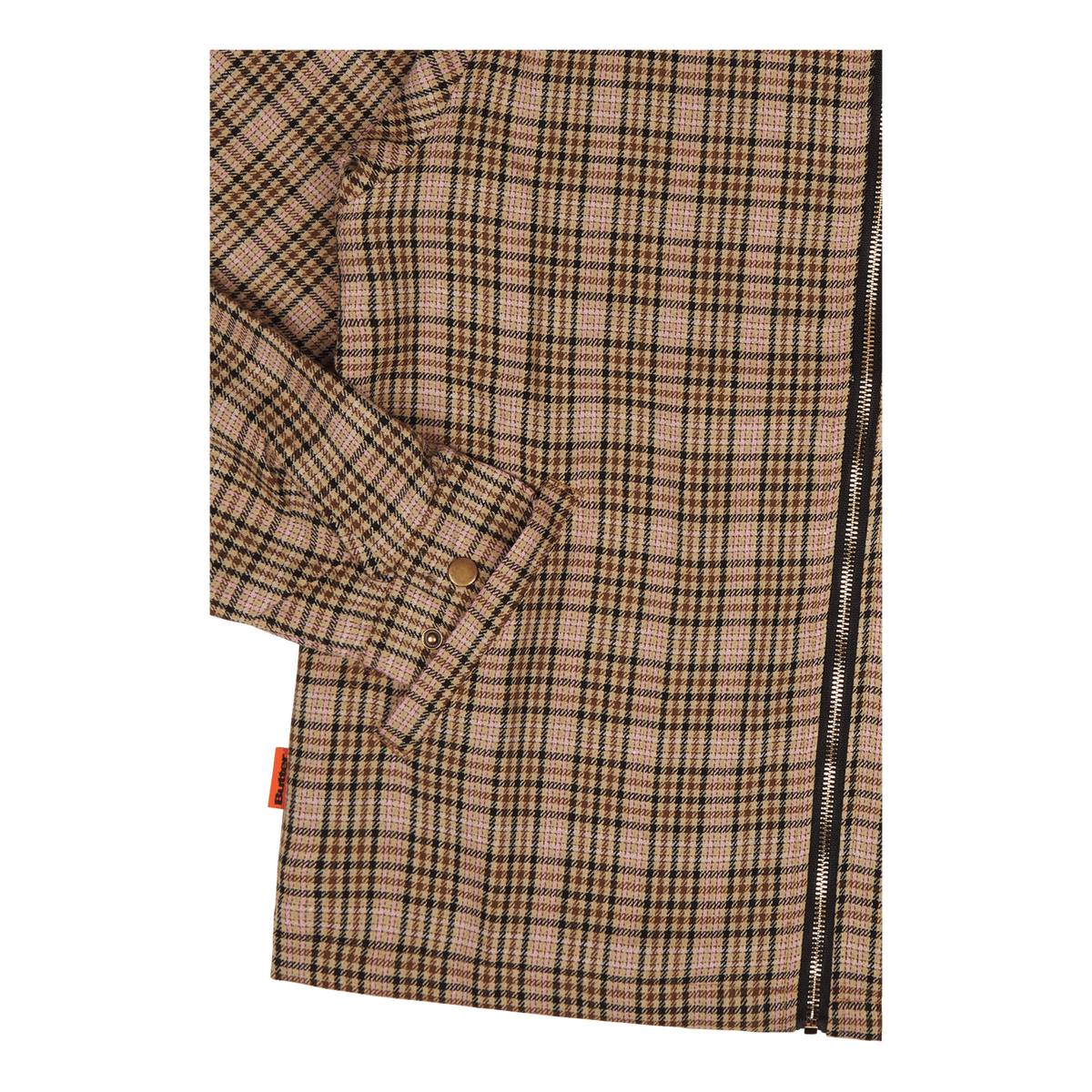 Roller Zip Jacket Tan/brown/pink