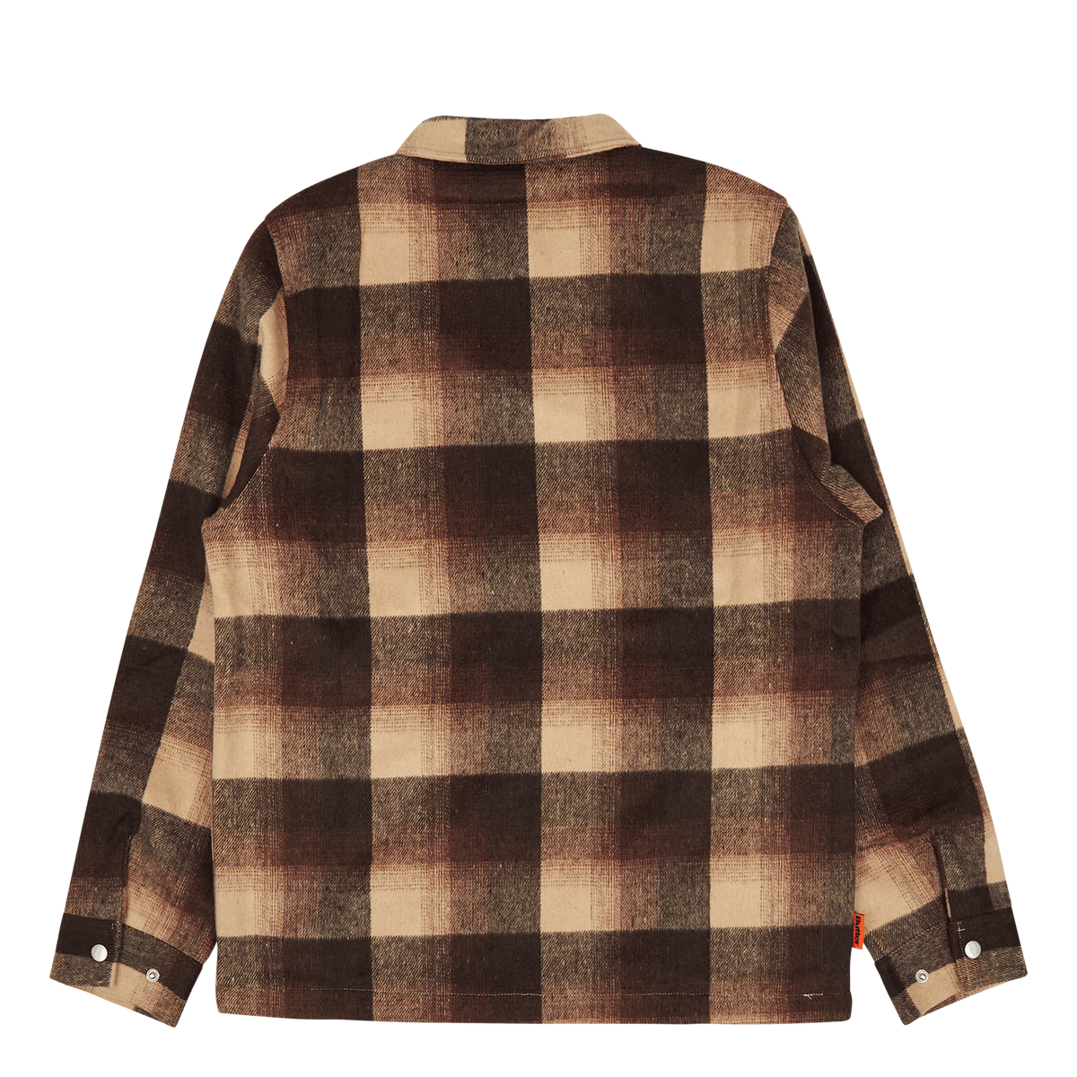 Plaid Zip Thru Overshirt Brown