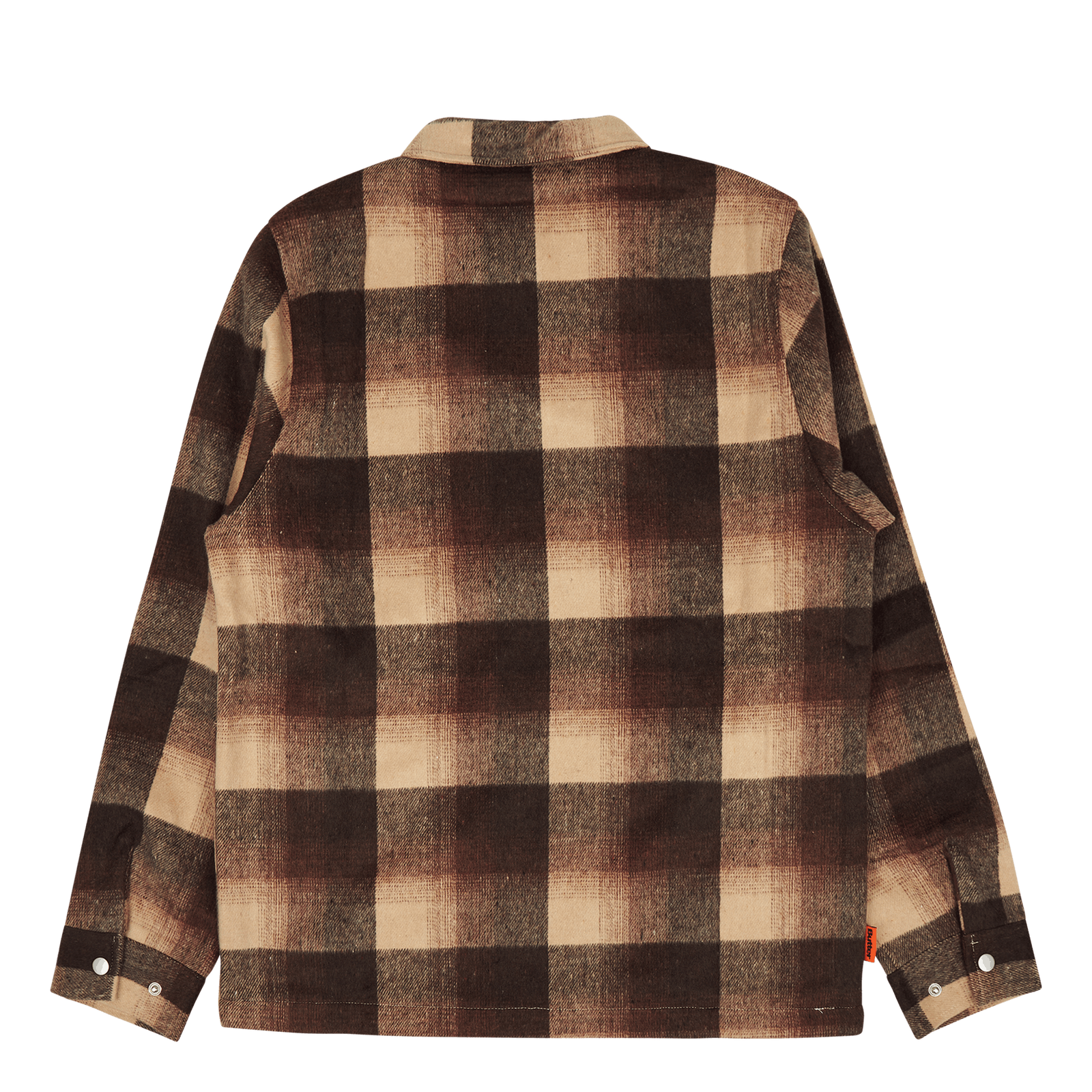 Plaid Zip Thru Overshirt Brown