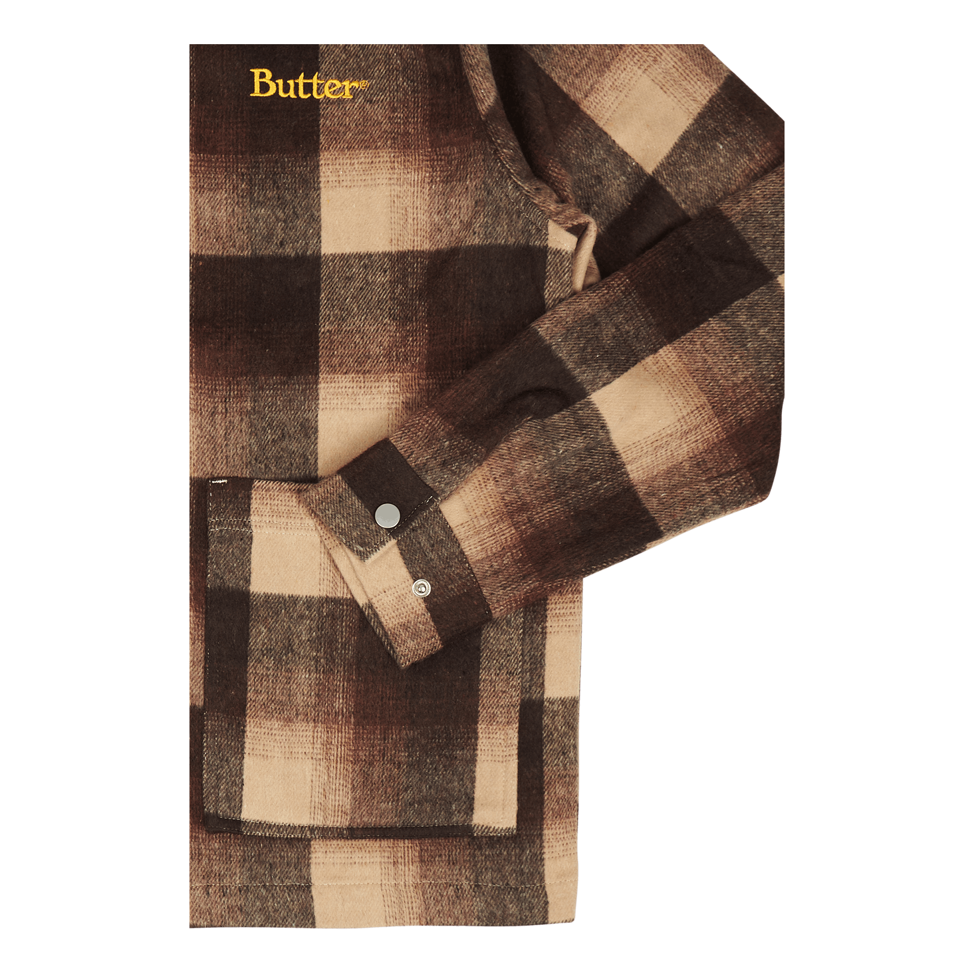 Plaid Zip Thru Overshirt Brown