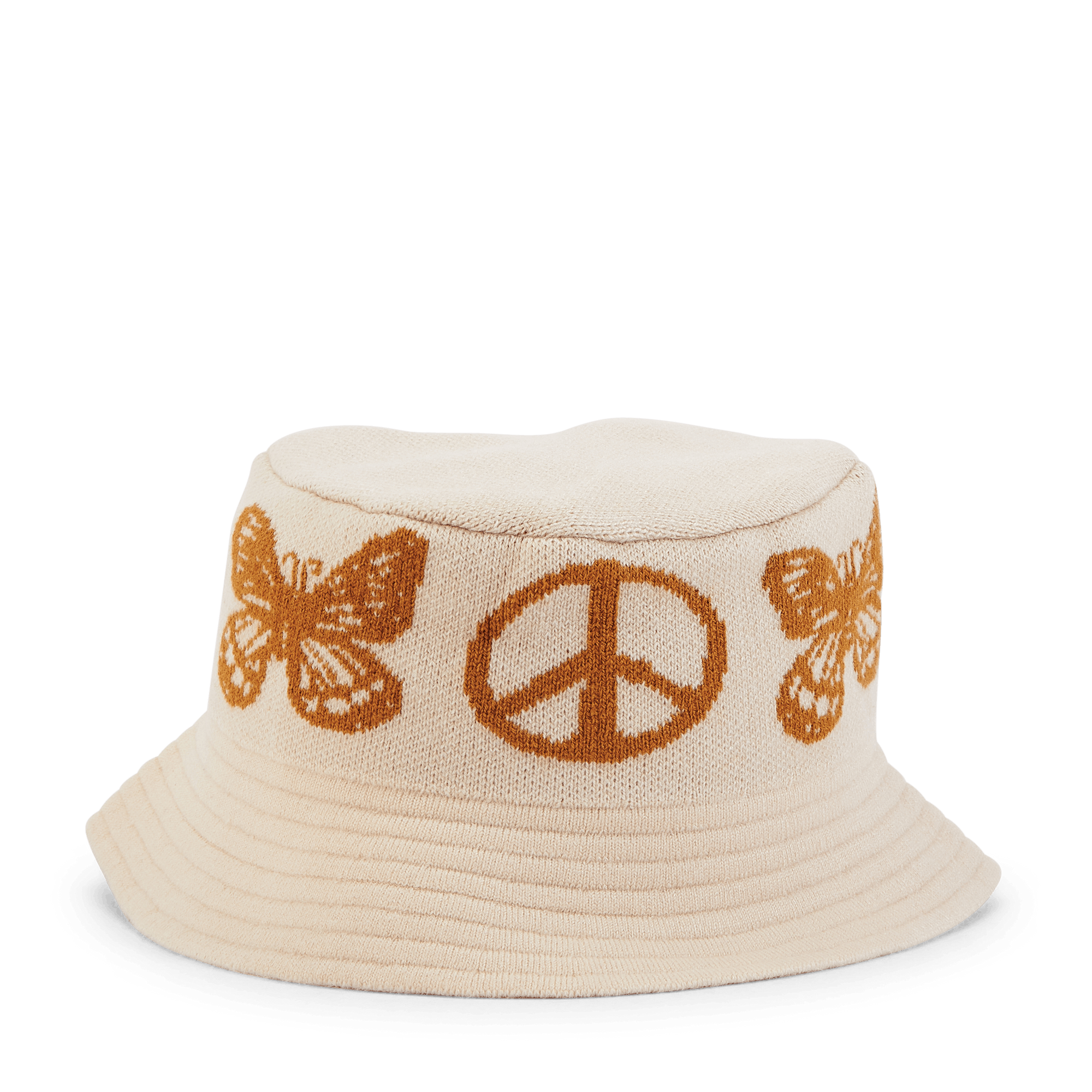 Tour Knit Bucket Hat Cream