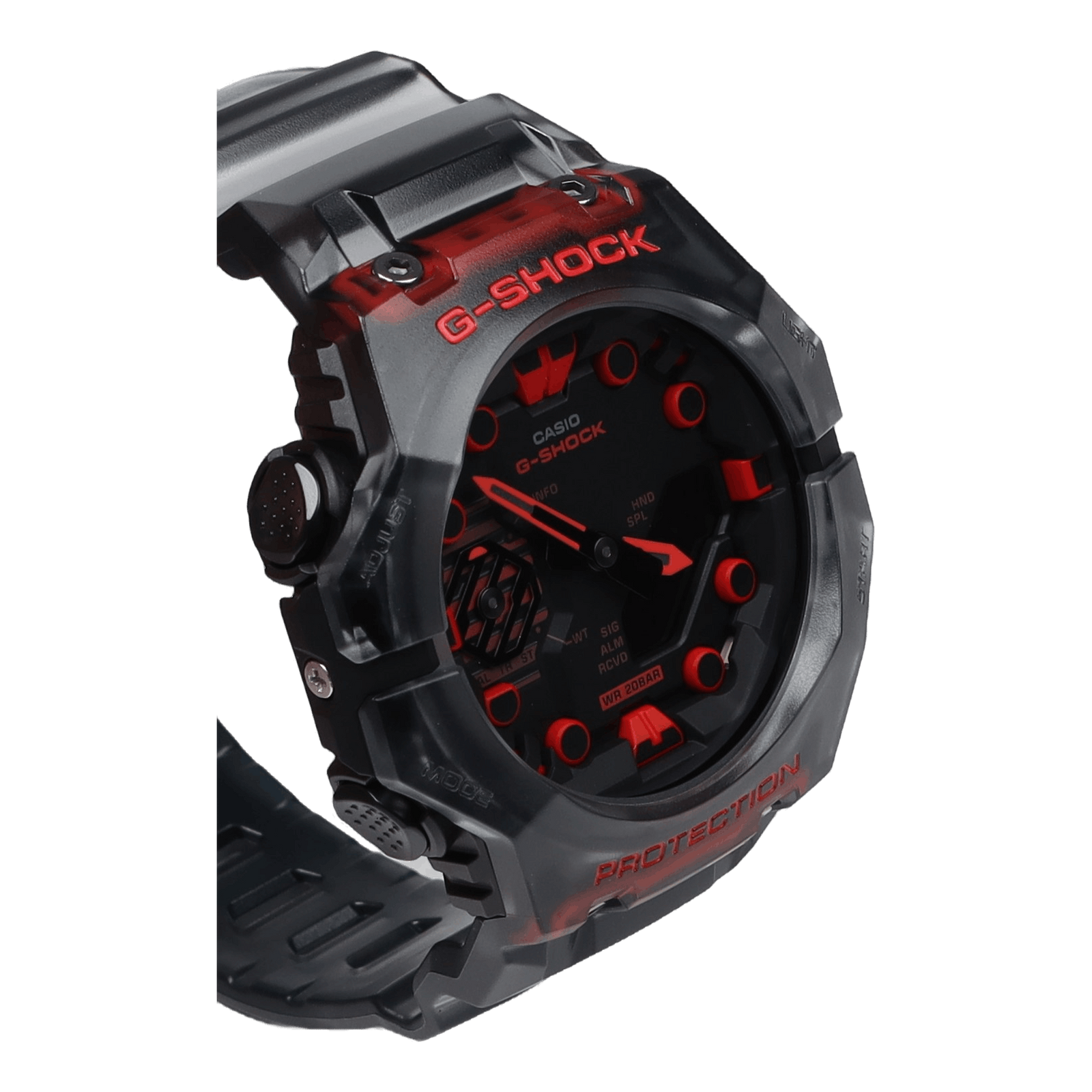 Casio g shock black red shop