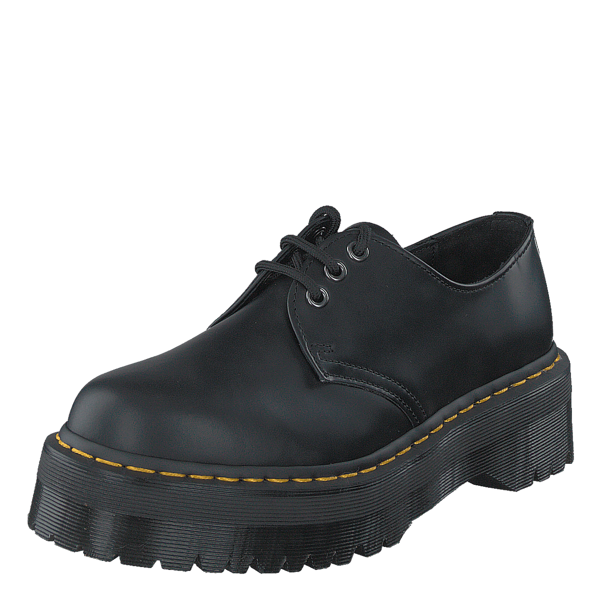 1461 Quad Black Polished Smoot Black