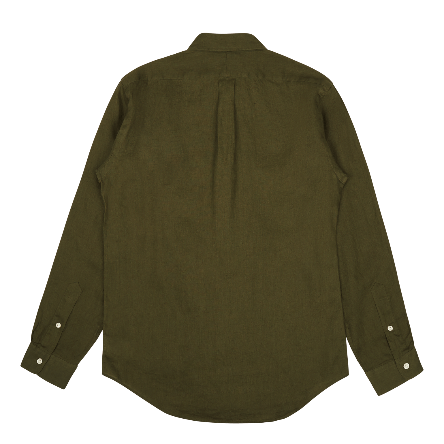 Custom Fit Linen Shirt Dark Sage