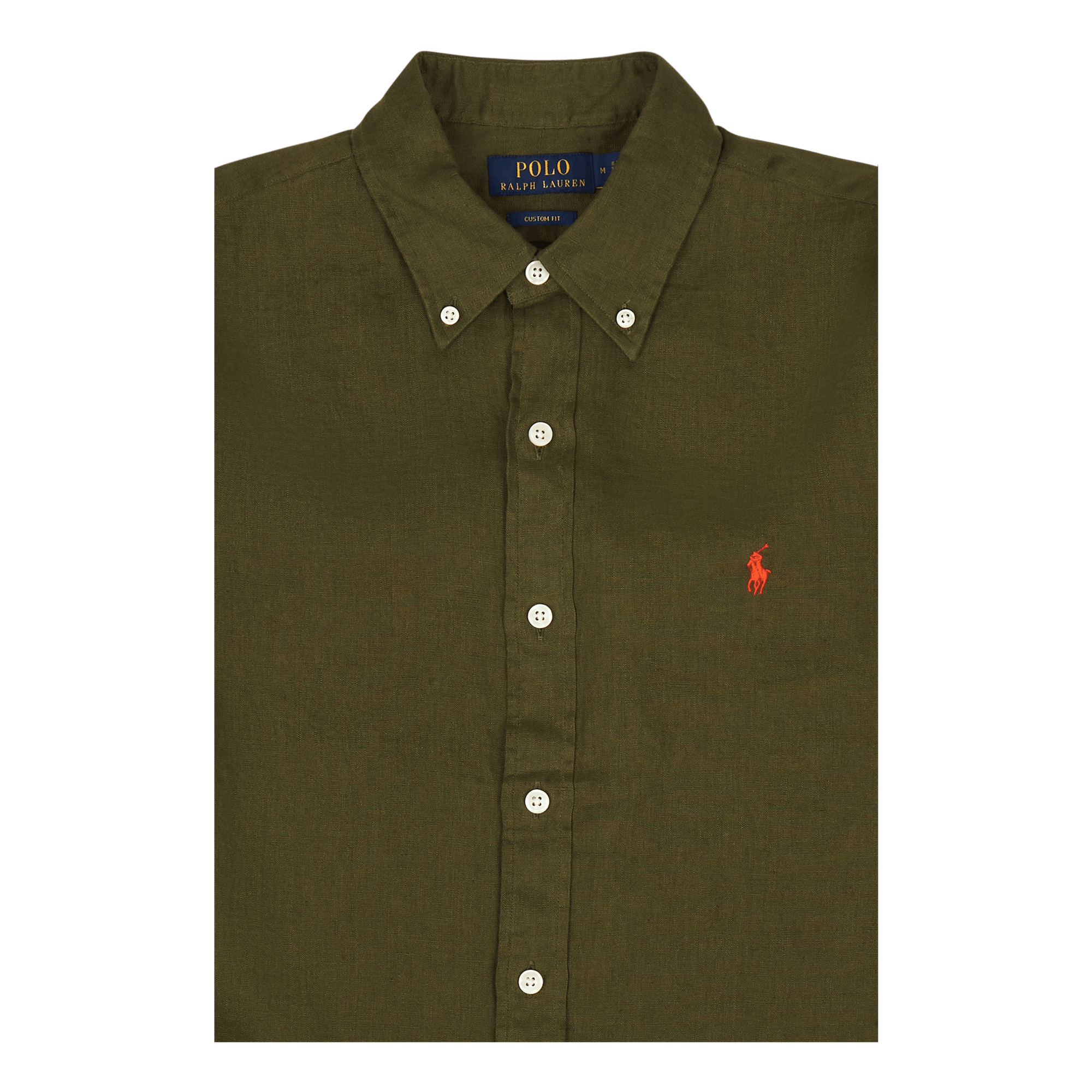 Custom Fit Linen Shirt Dark Sage